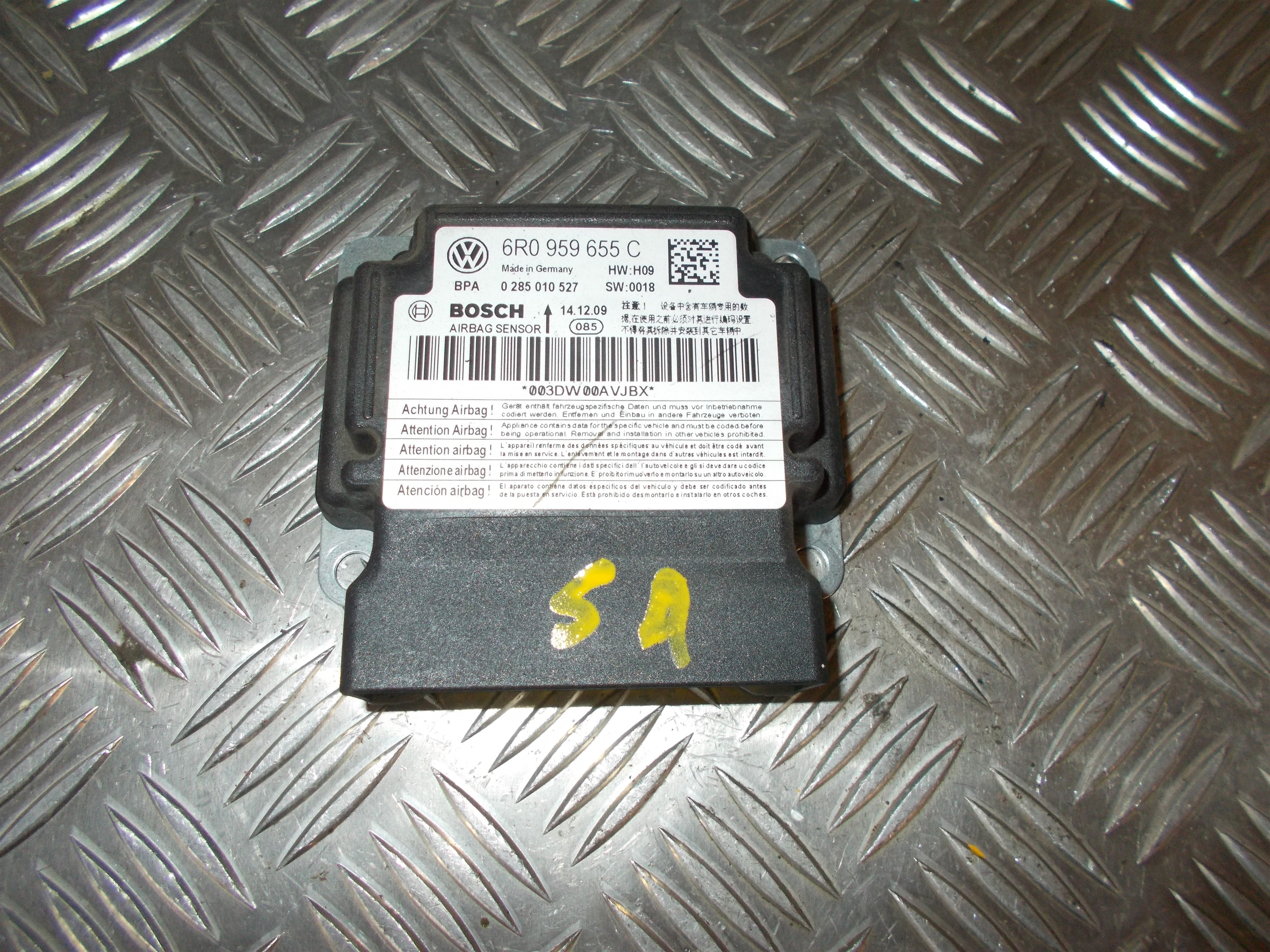 VW Polo 6R Airbag Elboks Med OEM Nr. 0285010527 Fra VW Ophugger