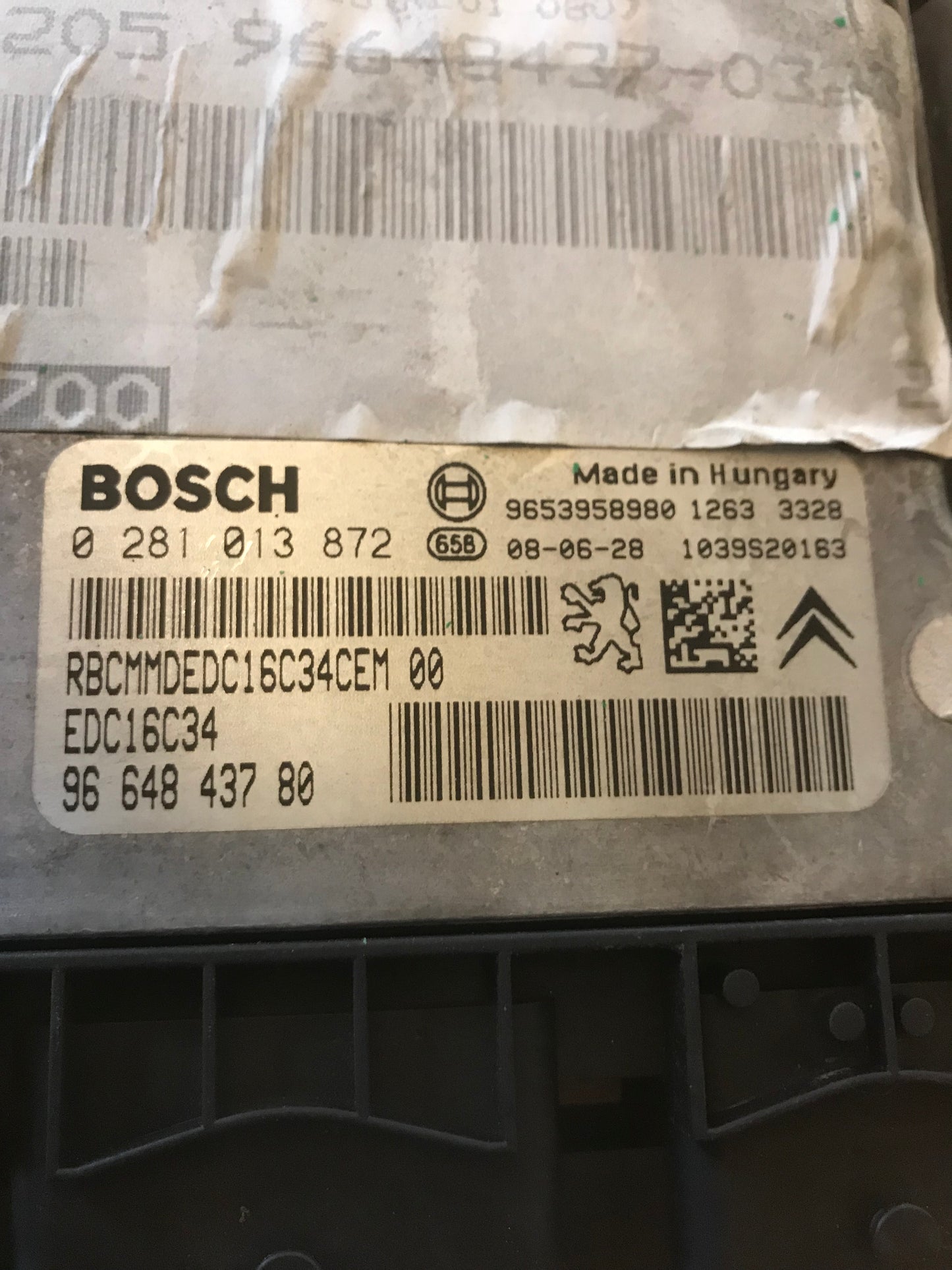 Peugeot 207 Startspærre Med OEM Nr. 96648437 Fra Peugeot Ophugger