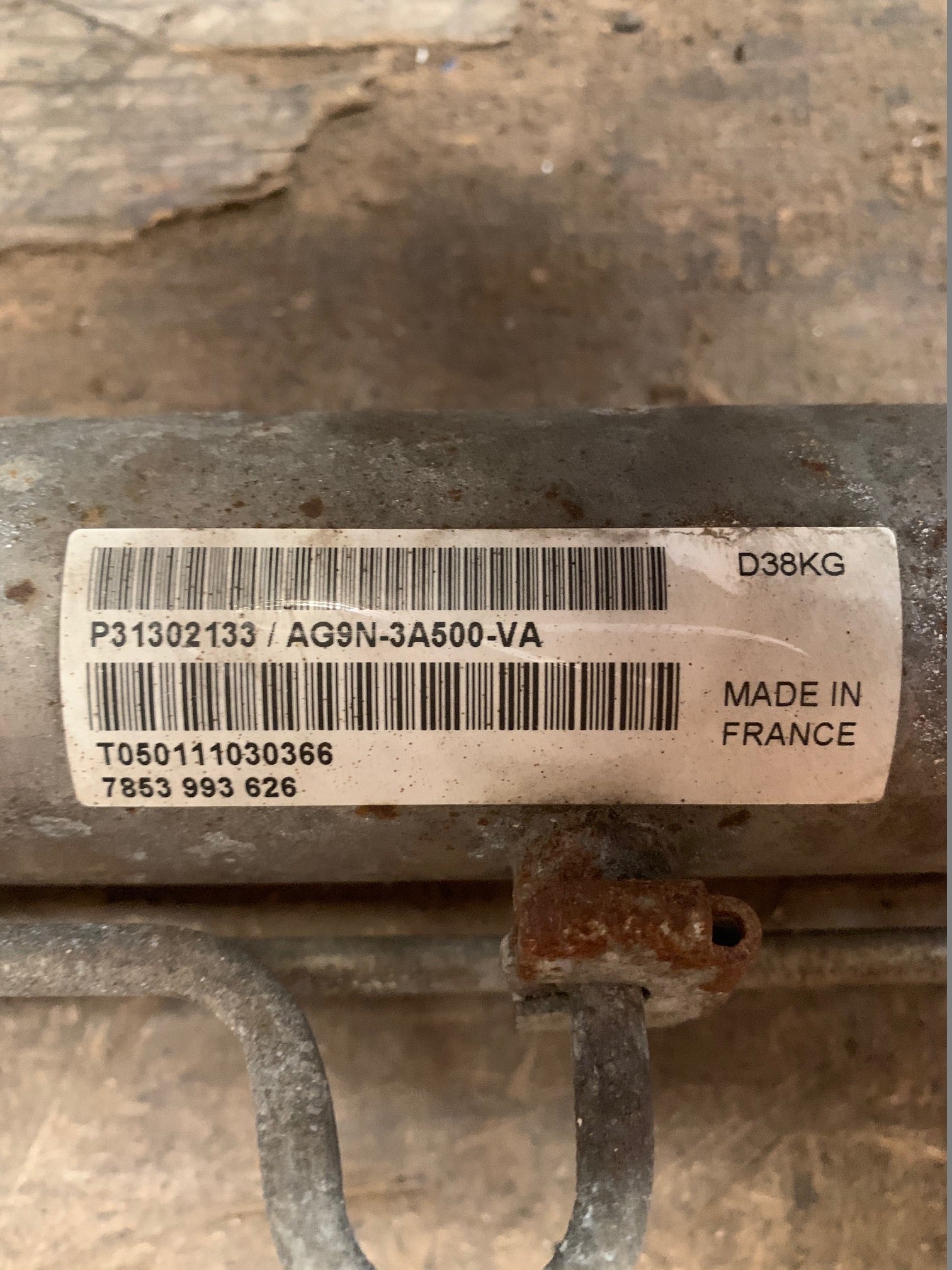 Volvo S60/V60 Tandstang Med OEM Nr. 36001311 Fra Volvo Ophugger