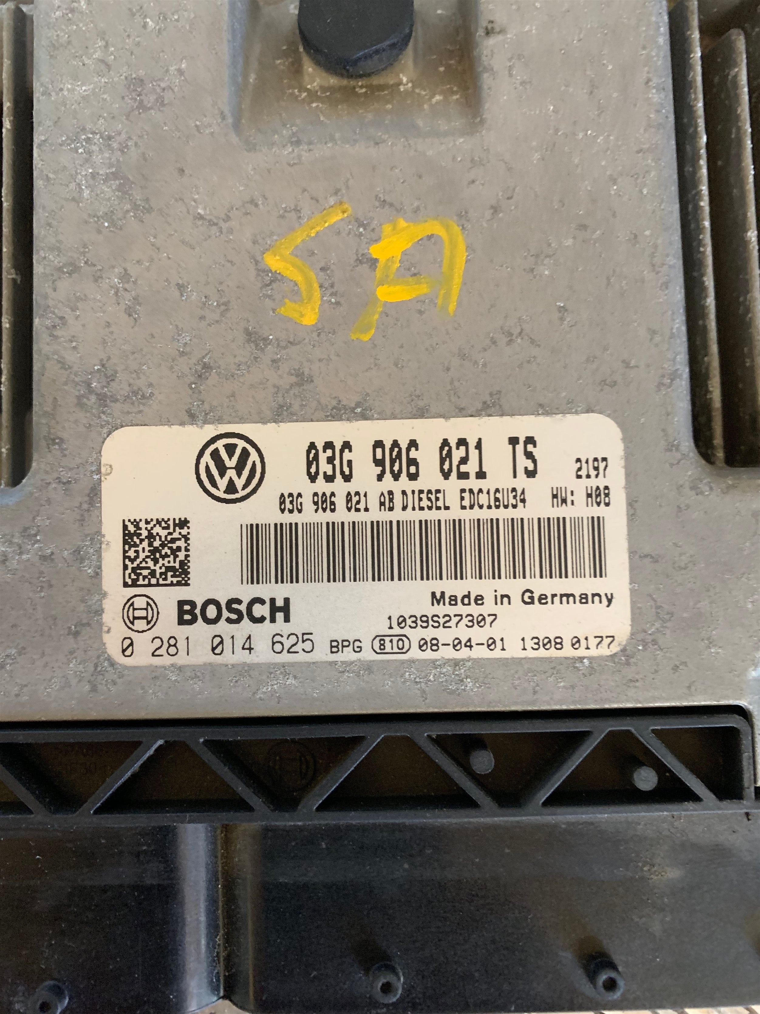 VW Golf 5 1K Motorstyring - Motorstyreboks - Injection Elboks Med OEM Nr. 0281014625 Fra VW Ophugger
