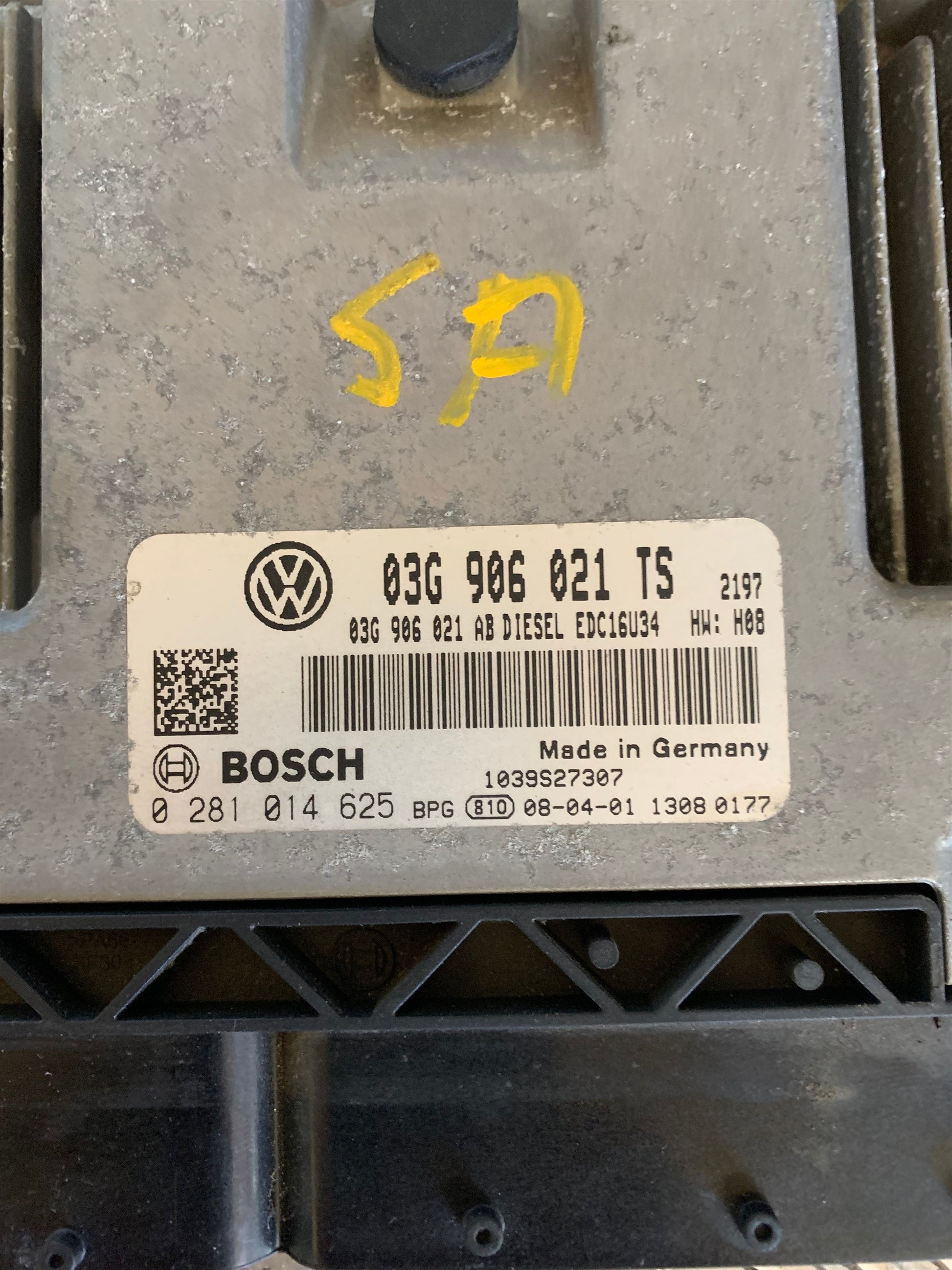 VW Golf 5 1K Motorstyring - Motorstyreboks - Injection Elboks Med OEM Nr. 0281014625 Fra VW Ophugger