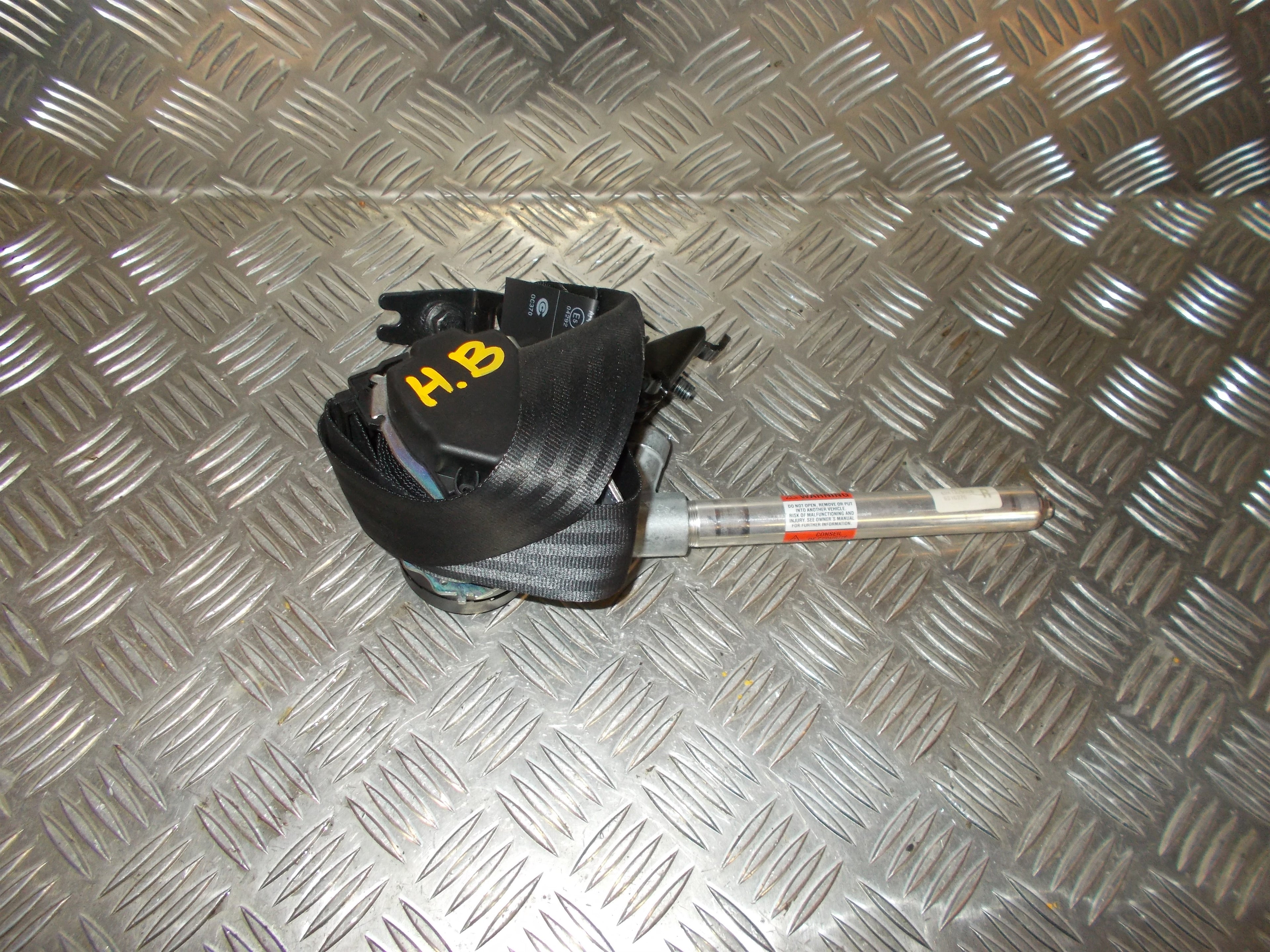 Volvo V70 Sikkerhedsseler Bag Med OEM Nr. 39821977 Fra Volvo Ophugger