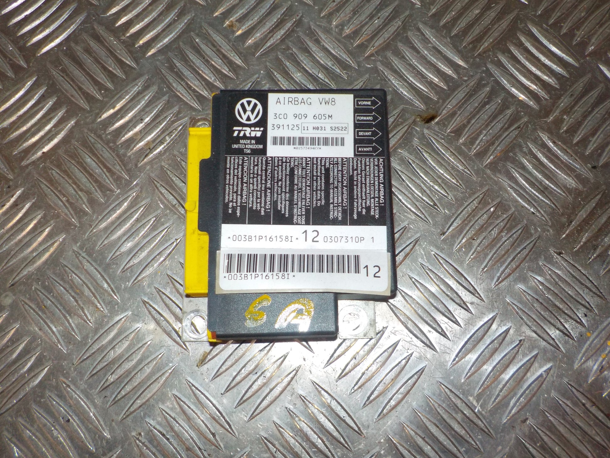 VW Passat 3C Airbag Elboks Med OEM Nr. 3C0909605M Fra VW Ophugger
