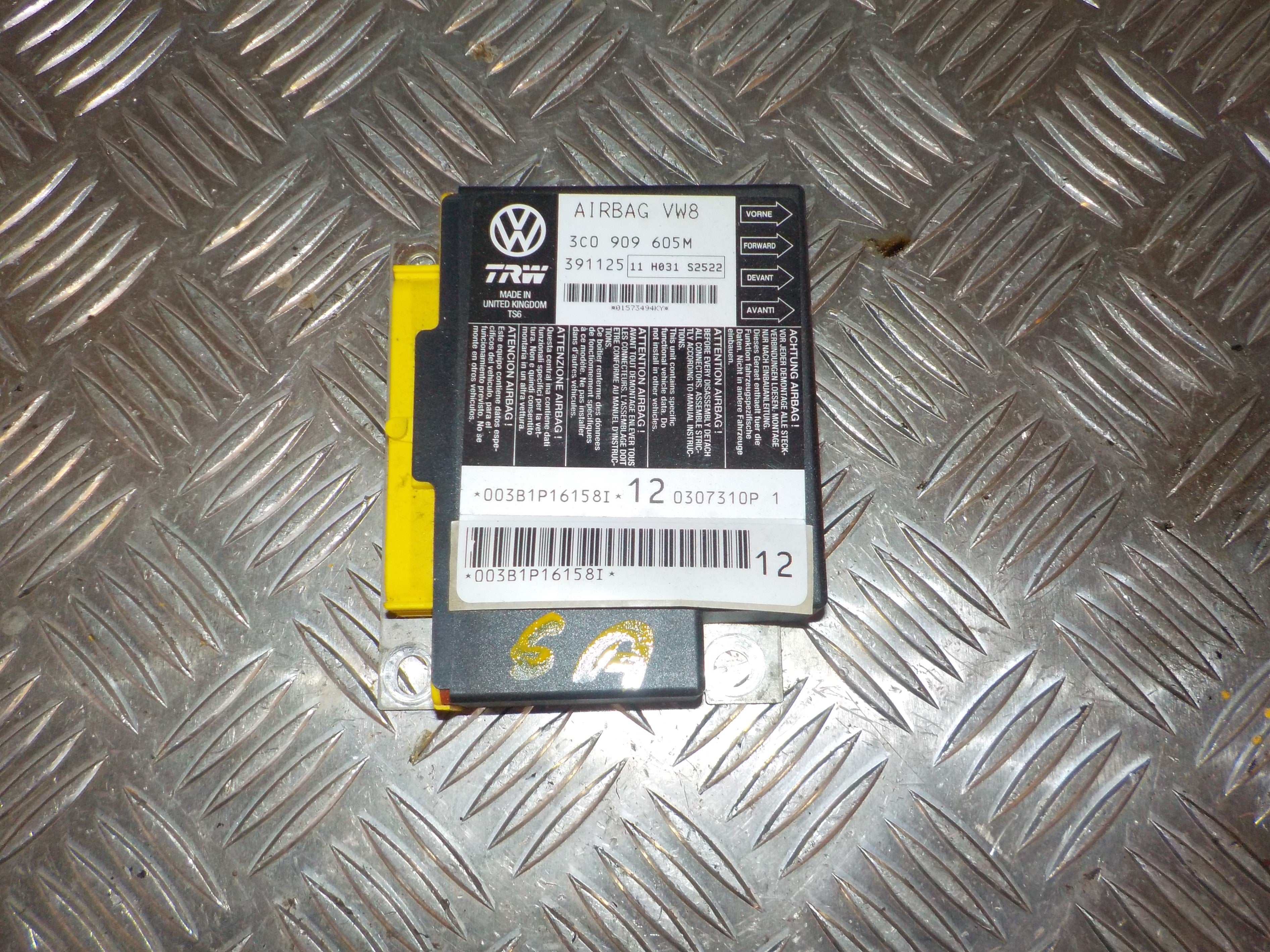 VW Passat 3C Airbag Elboks Med OEM Nr. 3C0909605M Fra VW Ophugger