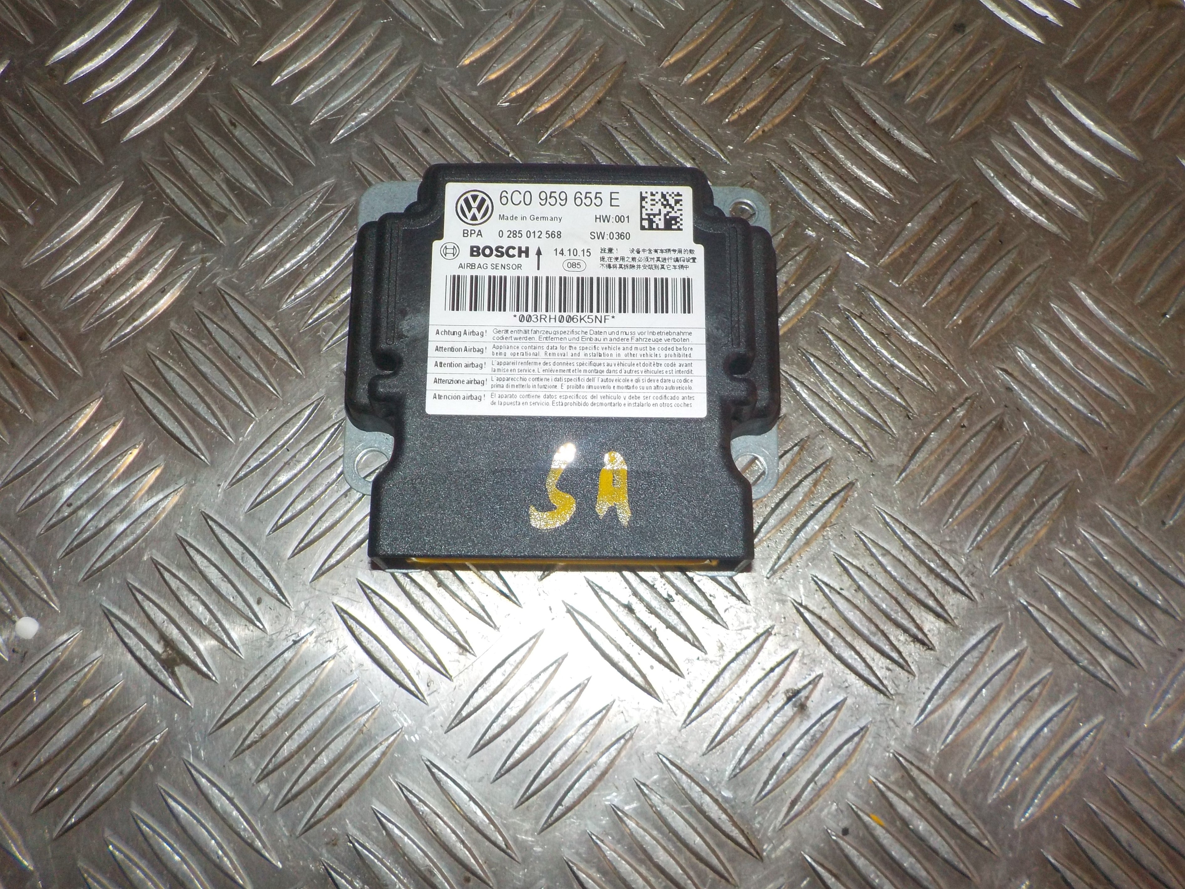VW Polo 6C Airbag Elboks Med OEM Nr. 6C0959655J Fra VW Ophugger