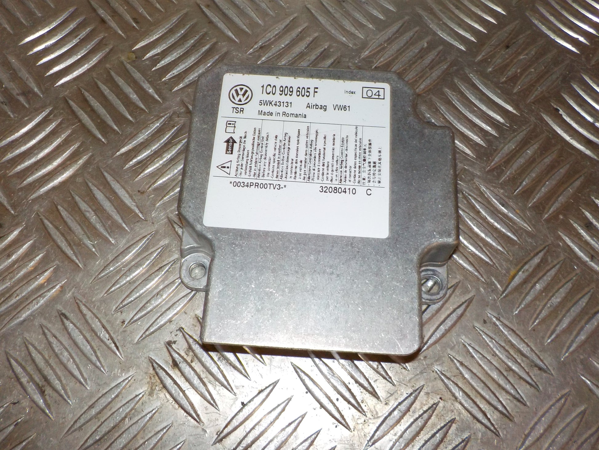 Skoda Fabia Airbag Elboks Med OEM Nr. 1C0909605F Fra Skoda Ophugger