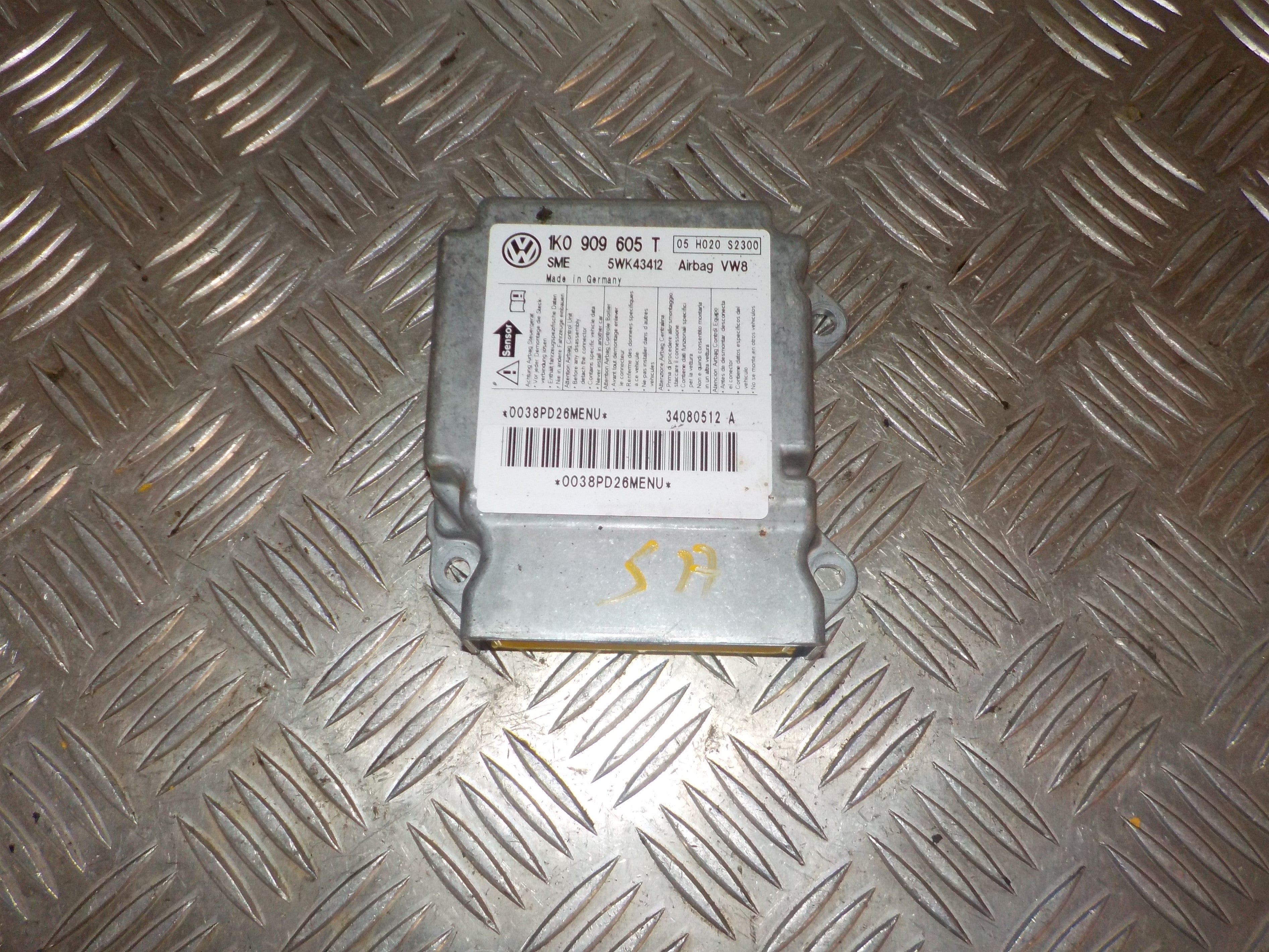 VW Golf 5 1K Airbag Elboks Med OEM Nr. 1K0909605T Fra VW Ophugger