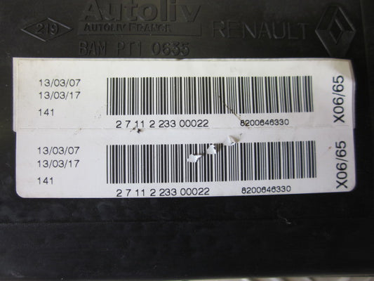 Renault Clio 3 Airbag Side Med OEM Nr. Ophugger Fra Renault Ophugger