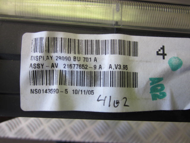 Nissan Almera N16 Radio, Multi Display Med OEM Nr. Ophugger Fra Nissan Ophugger