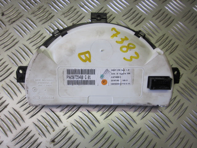 Citroen C2 Speedometer - Instrument Med OEM Nr. Ophugger Fra Citroen Ophugger