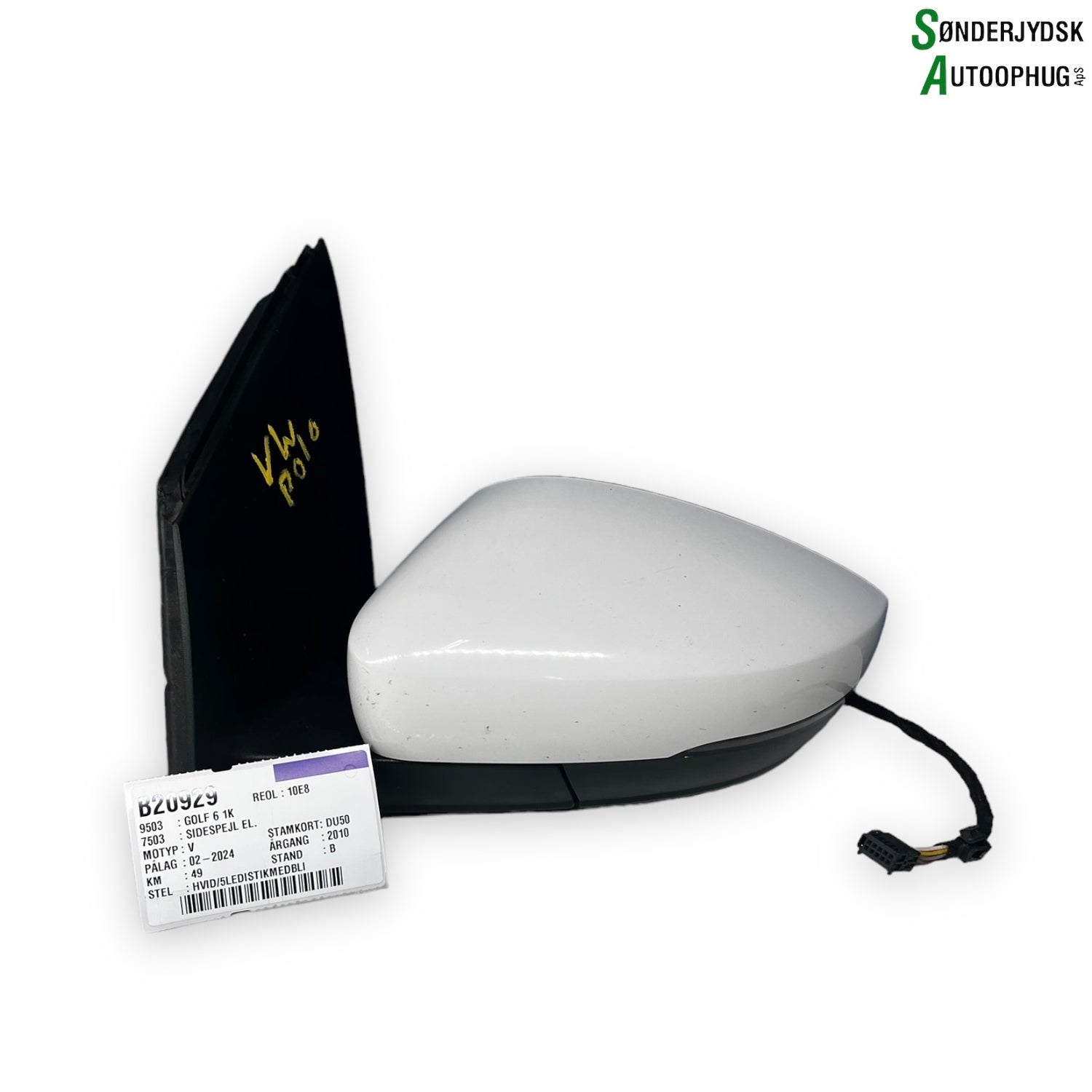VW Golf 6 1K Sidespejl Med OEM Nr. 6R0857933F06 Fra VW Ophugger