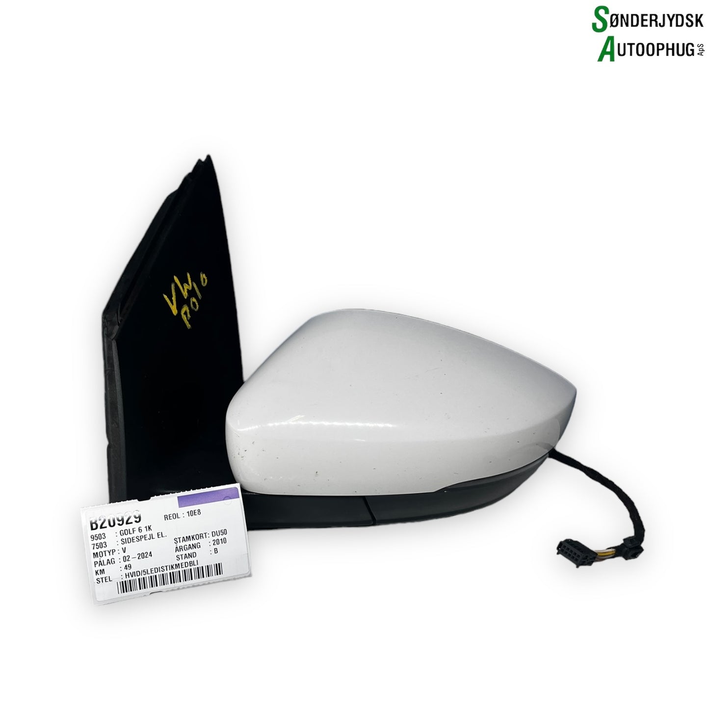 VW Golf 6 1K Sidespejl Med OEM Nr. 6R1857501 Fra VW Ophugger