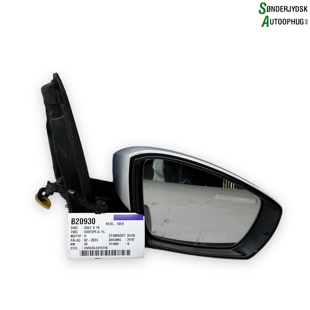 VW Golf 6 1K Sidespejl Med OEM Nr. 6R0857934 Fra VW Ophugger