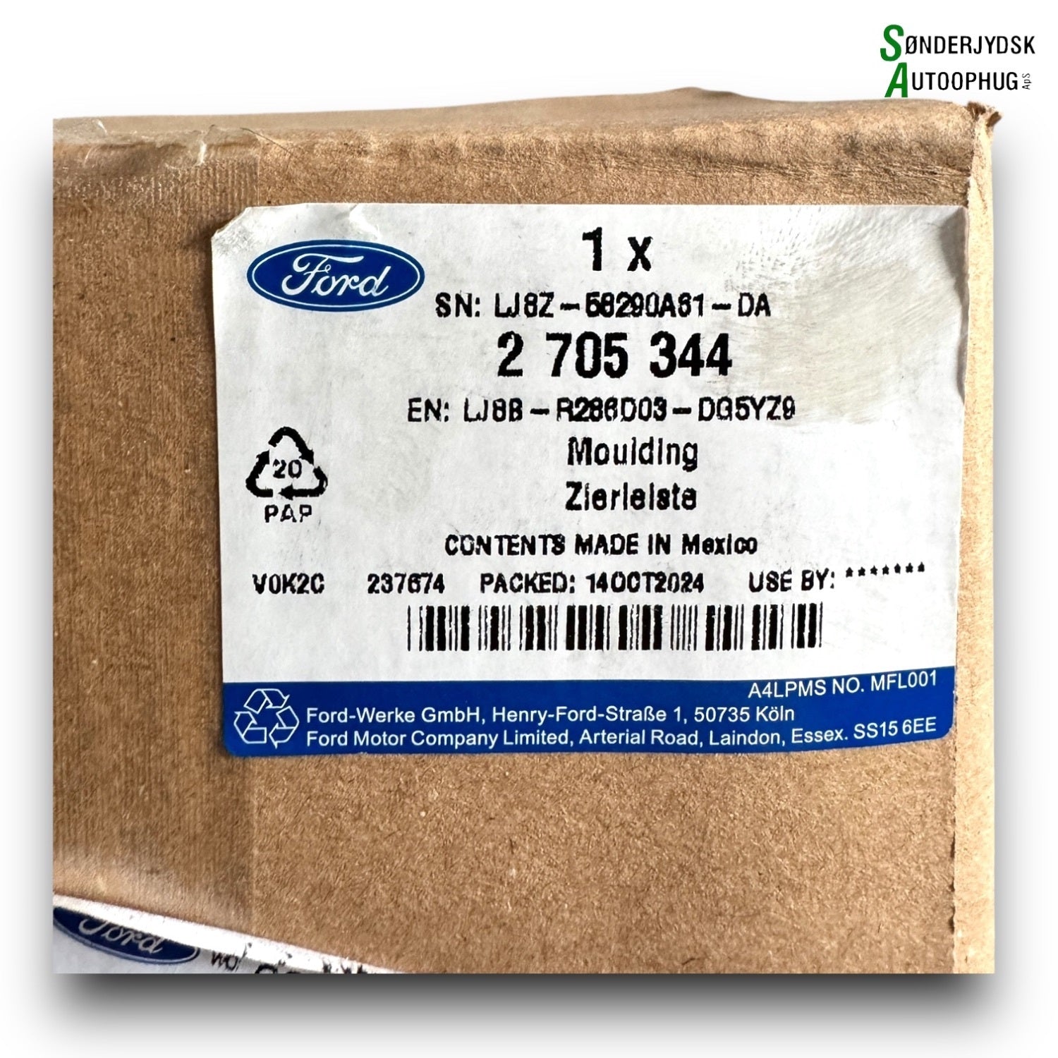Ford Diverse Skærmbueliste Med OEM Nr. LJ8Z68290A61DA Fra Ford Ophugger