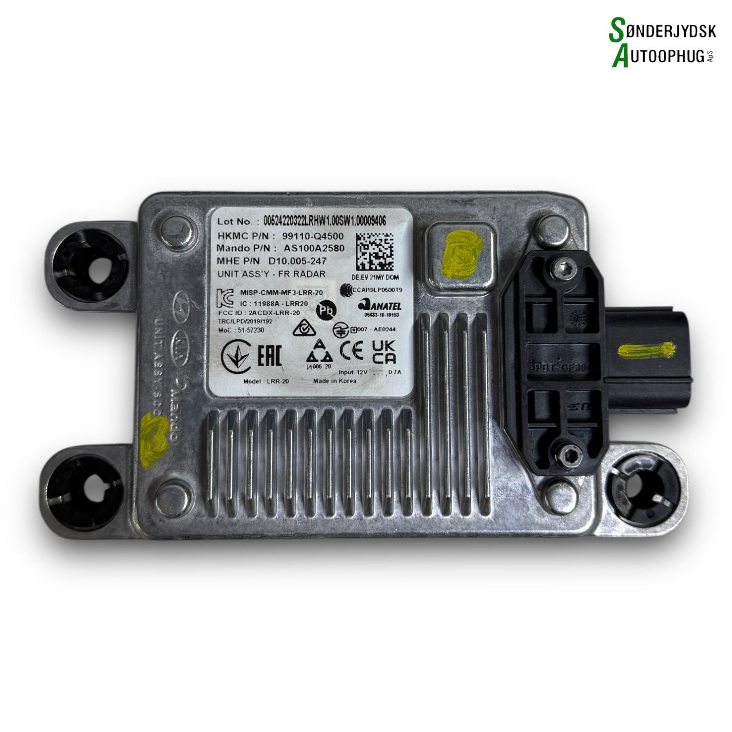 Kia Niro II Radar Med OEM Nr. 99110Q4500 Fra Kia Ophugger