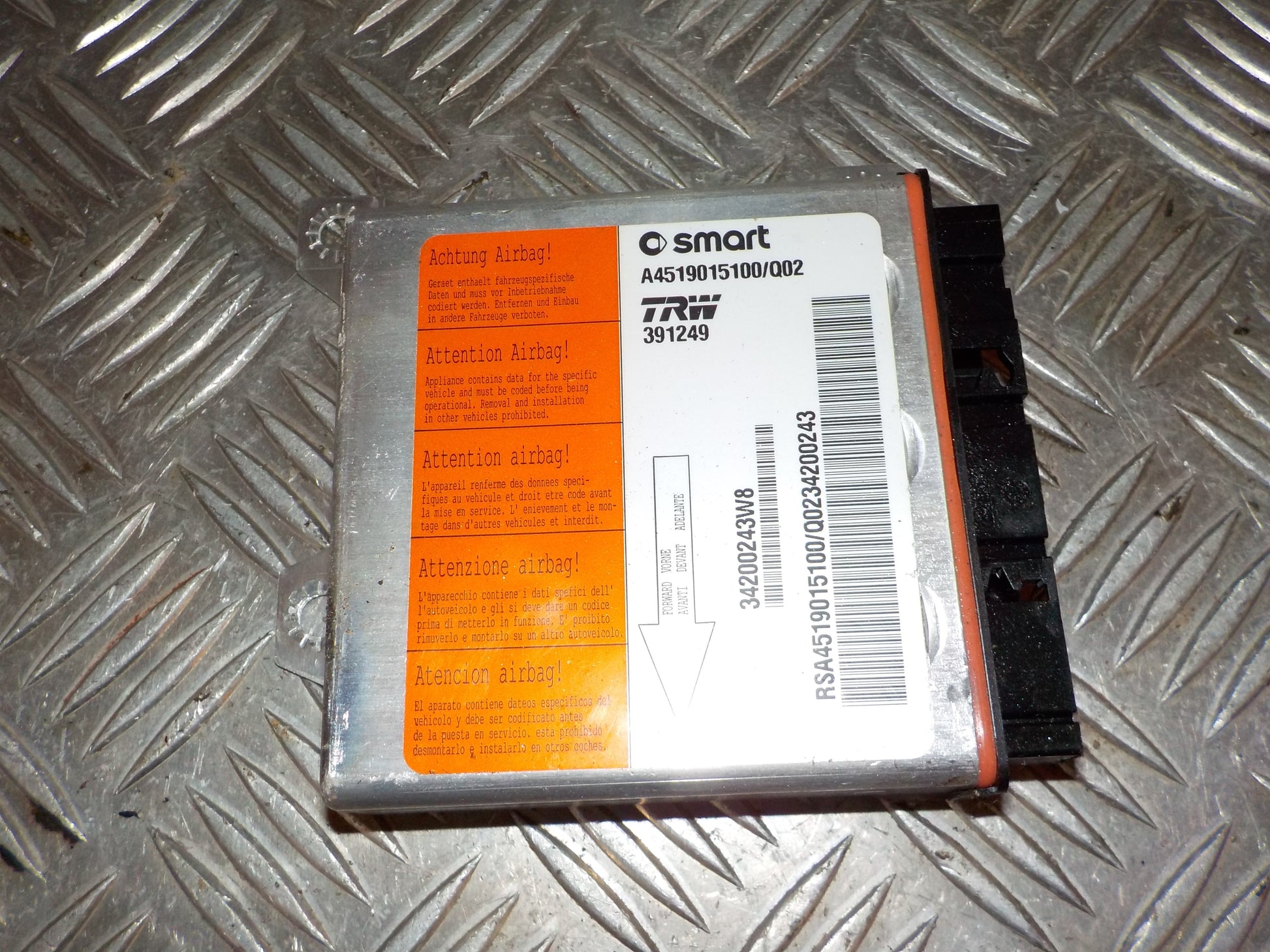 Smart Smart Fortwo W451 Airbag Elboks Med OEM Nr. A4519015100/Q02 Fra Smart Ophugger