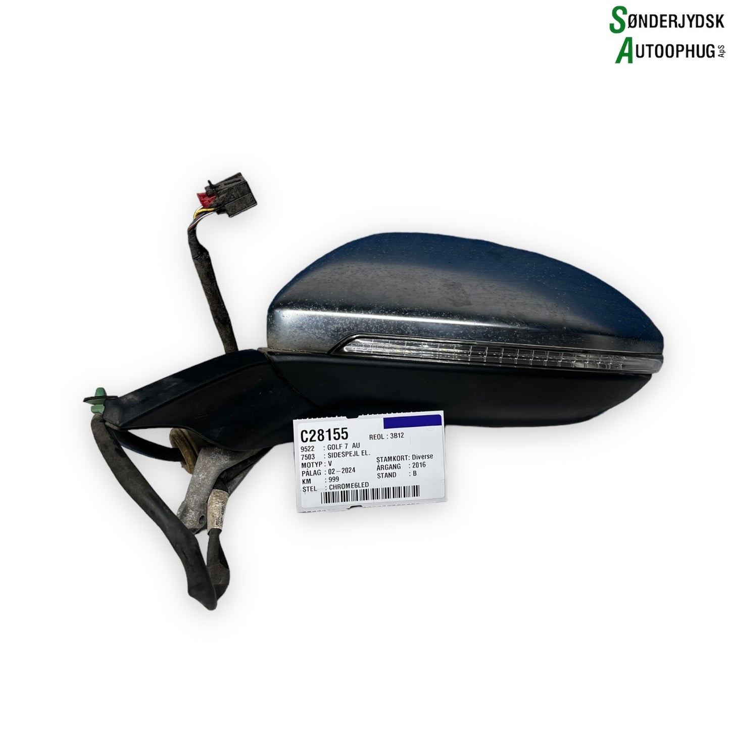 VW Golf 7 Au Sidespejl Med OEM Nr. E1021277 Fra VW Ophugger