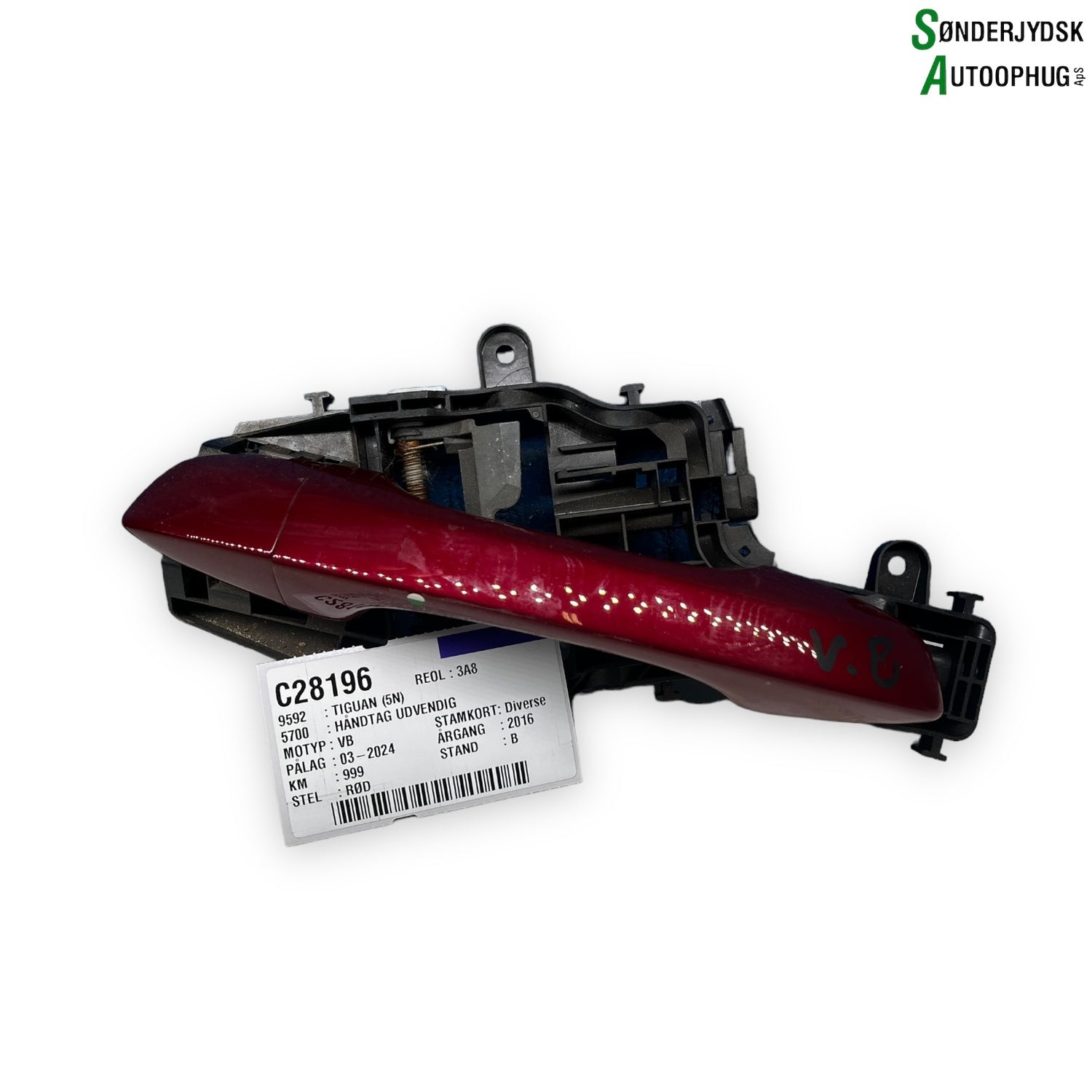 VW Tiguan Håndtag Udvendig Med OEM Nr. 0107285940XL2 Fra VW Ophugger