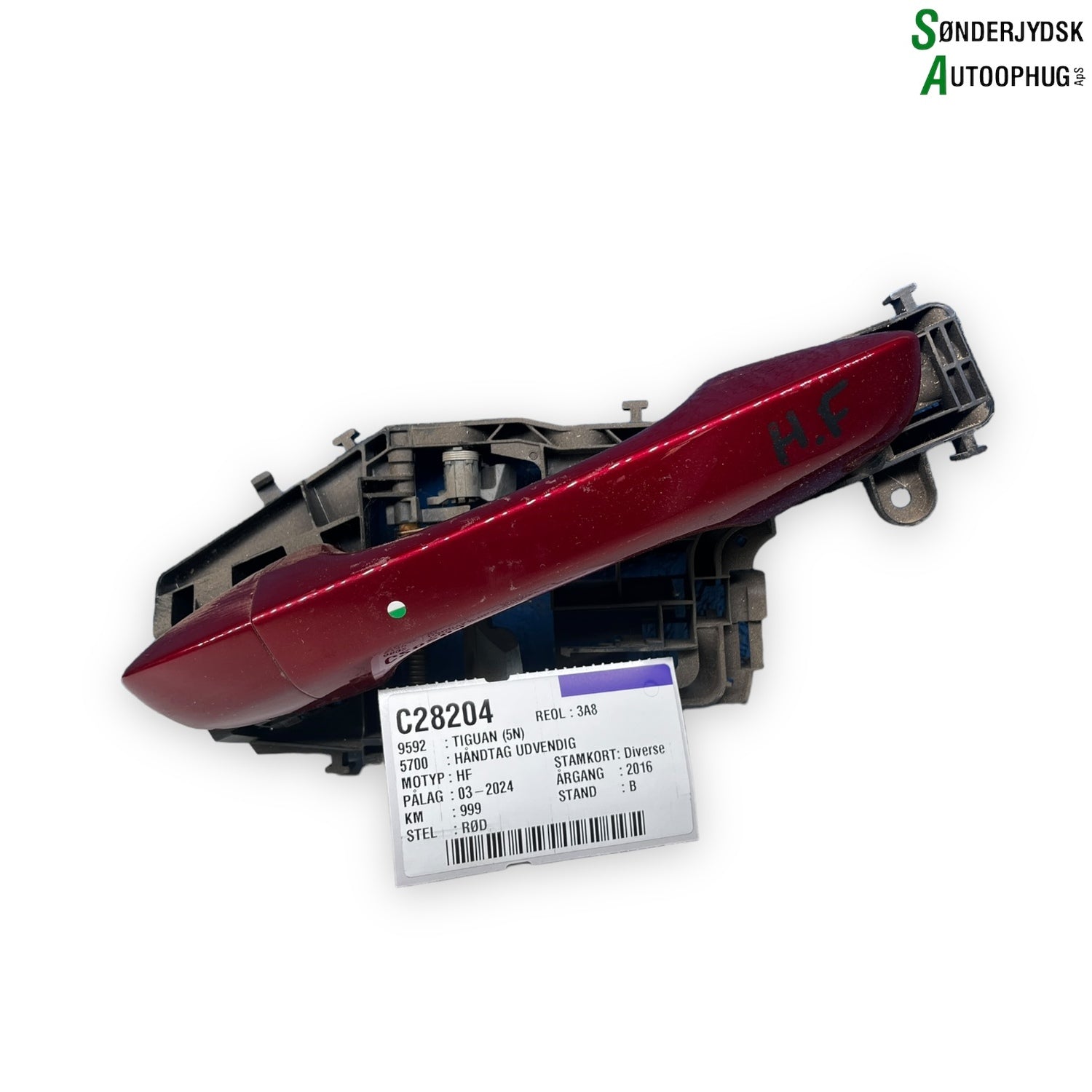 VW Tiguan 5N Håndtag Udvendig Med OEM Nr. 0107285840XR2 Fra VW Ophugger