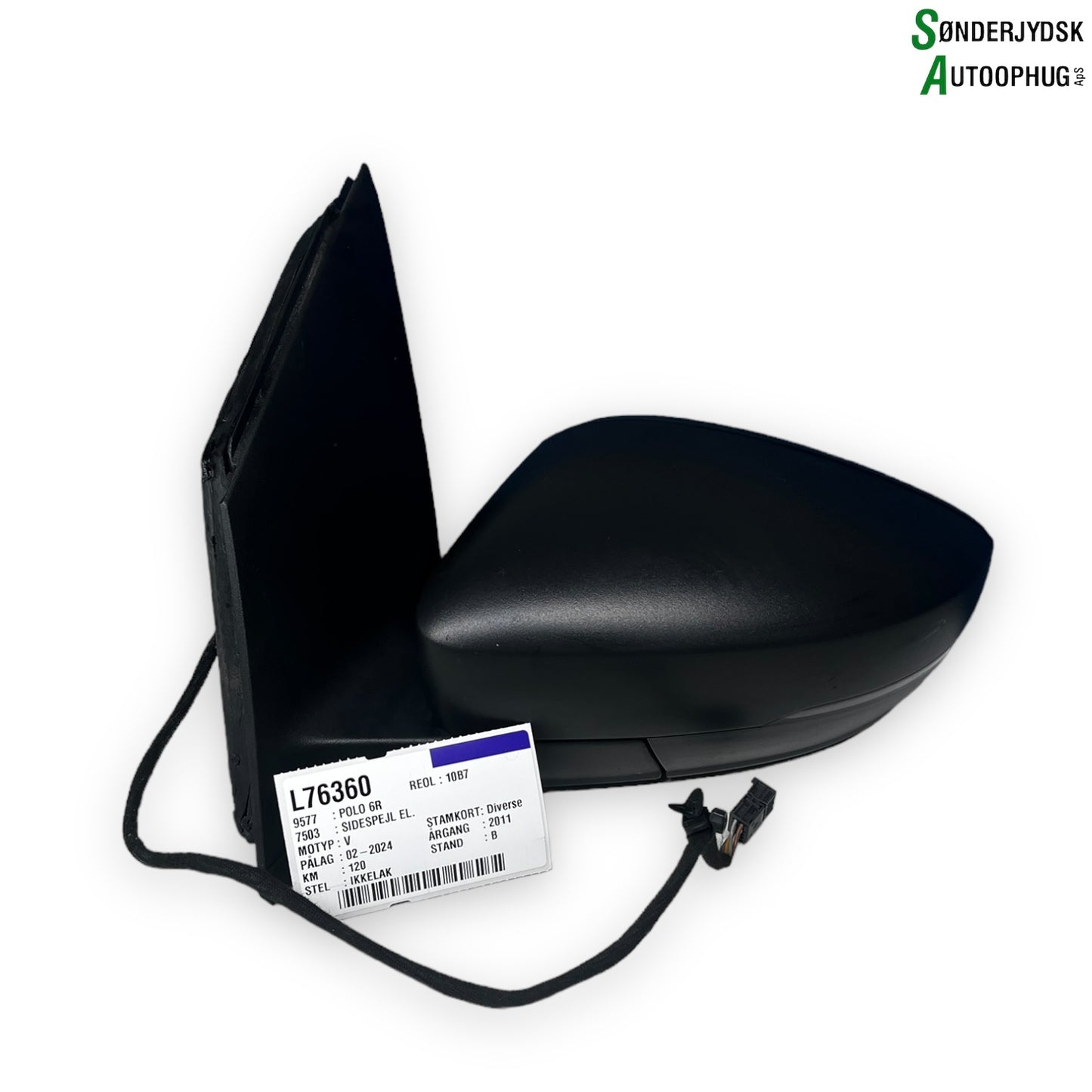 VW Polo 6R Sidespejl Med OEM Nr. 6R0857933B Fra VW Ophugger