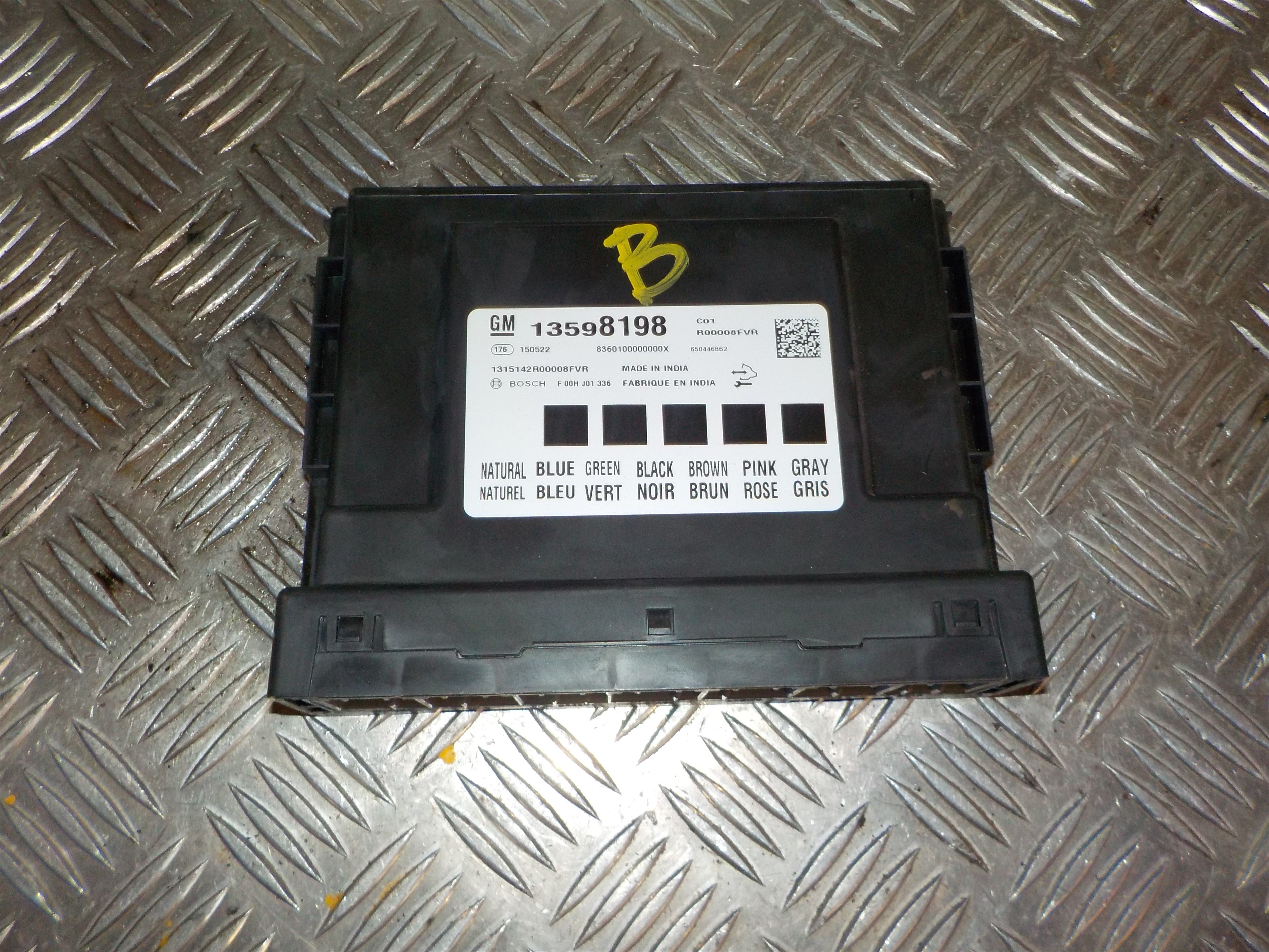 Opel Karl Bcm / Komfortkomputer Med OEM Nr. 13598198 Fra Opel Ophugger