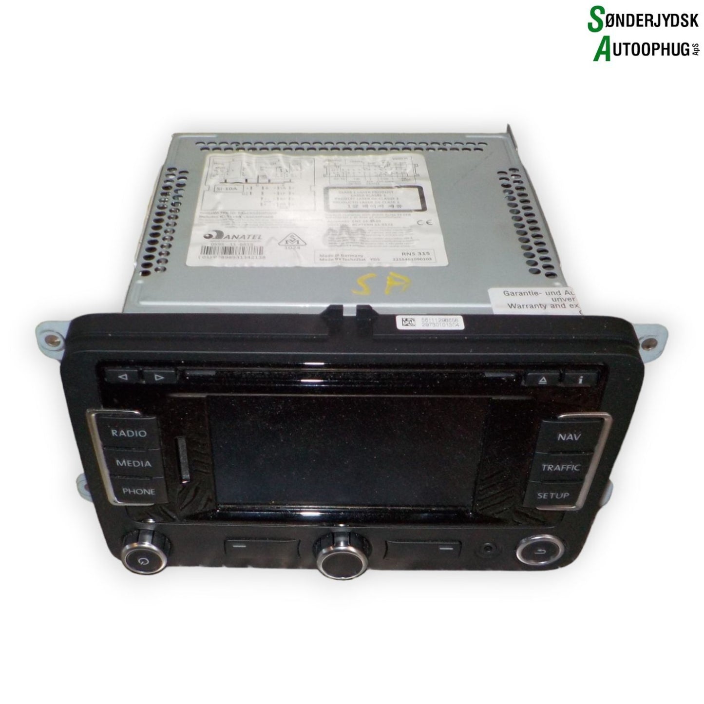 VW Polo 6R Radio M/Cd Med OEM Nr. 3C8035279E Fra VW Ophugger