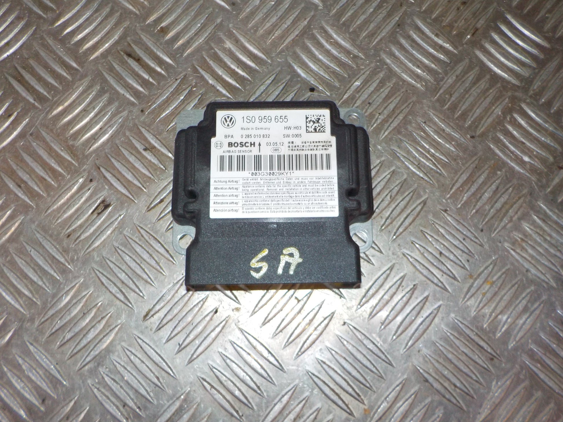 Seat Mii Airbag Elboks Med OEM Nr. 1S0959655 Fra Seat Ophugger