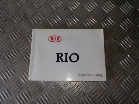 Kia Rio DC Instruktionsbog Med OEM Nr. DANSK Fra Kia Ophugger