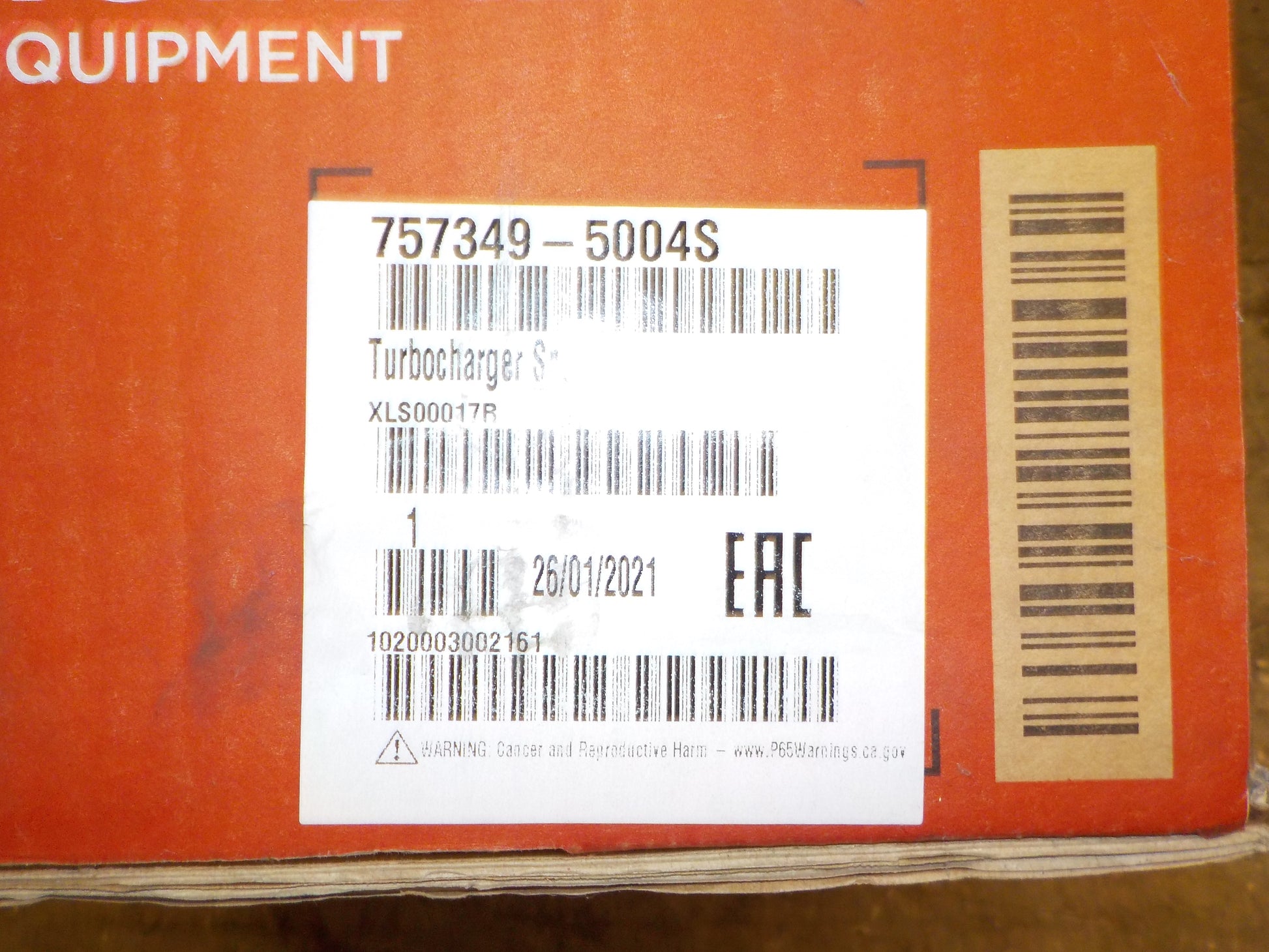 Renault Master Turbolader Med OEM Nr. 7701477421 Fra Renault Ophugger