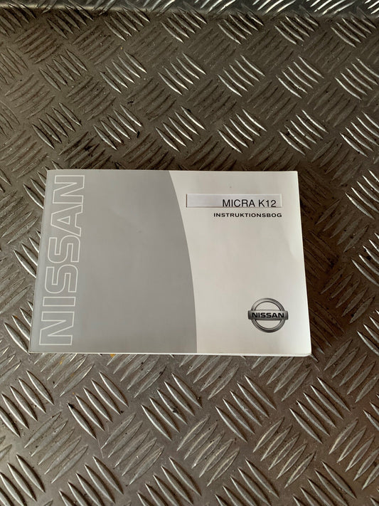 Nissan Micra K12 Instruktionsbog Med OEM Nr. DANSK Fra Nissan Ophugger