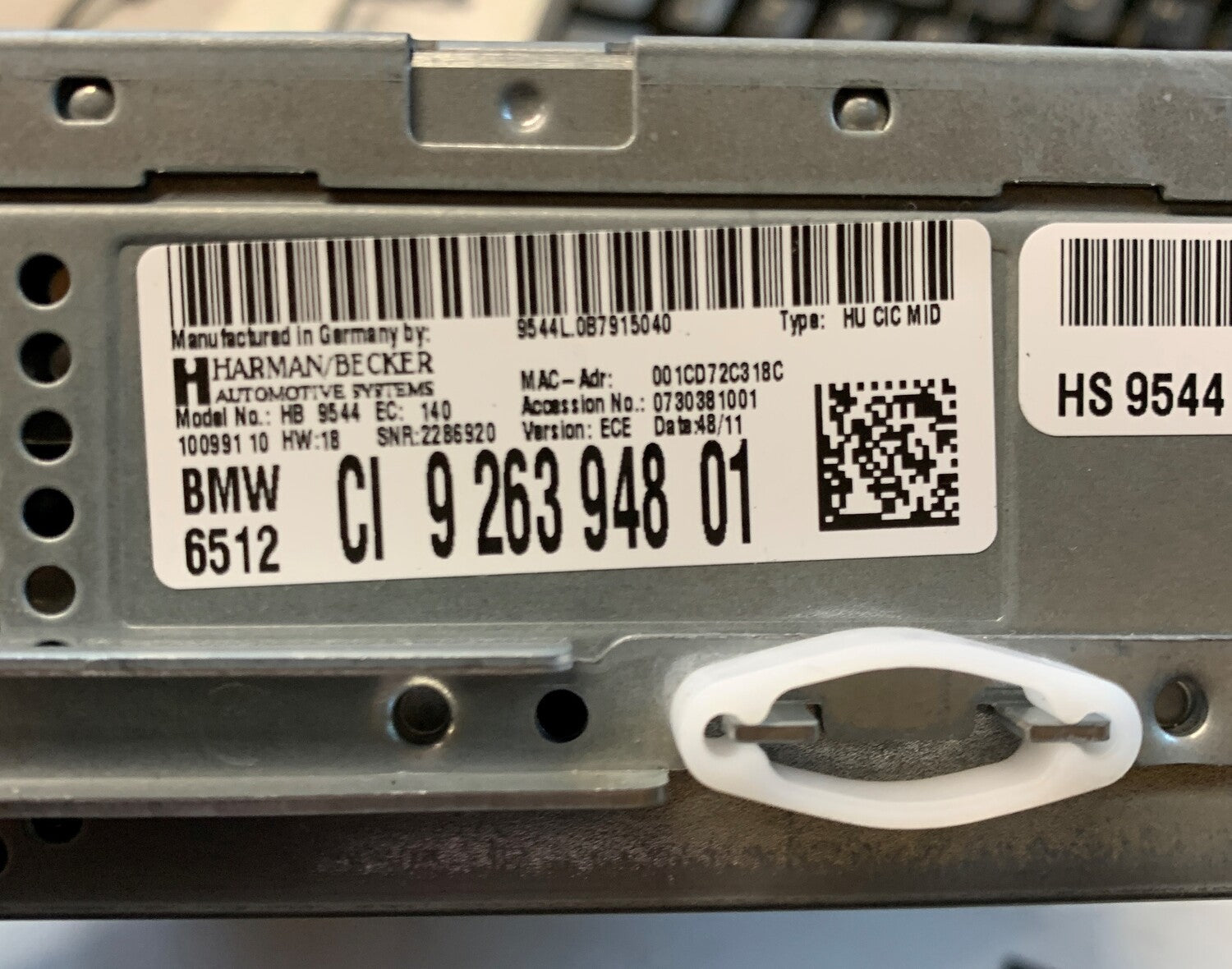 BMW 3-Serie E90/E91/E92/E Radio M/Cd Med OEM Nr. 6512926394801 Fra BMW Ophugger