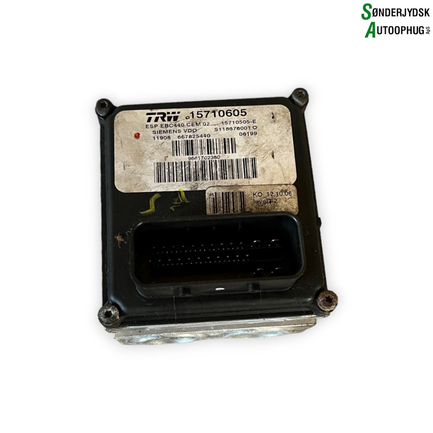 Peugeot 407 ABS Pumpe Med OEM Nr. 15710605 Fra Peugeot Ophugger