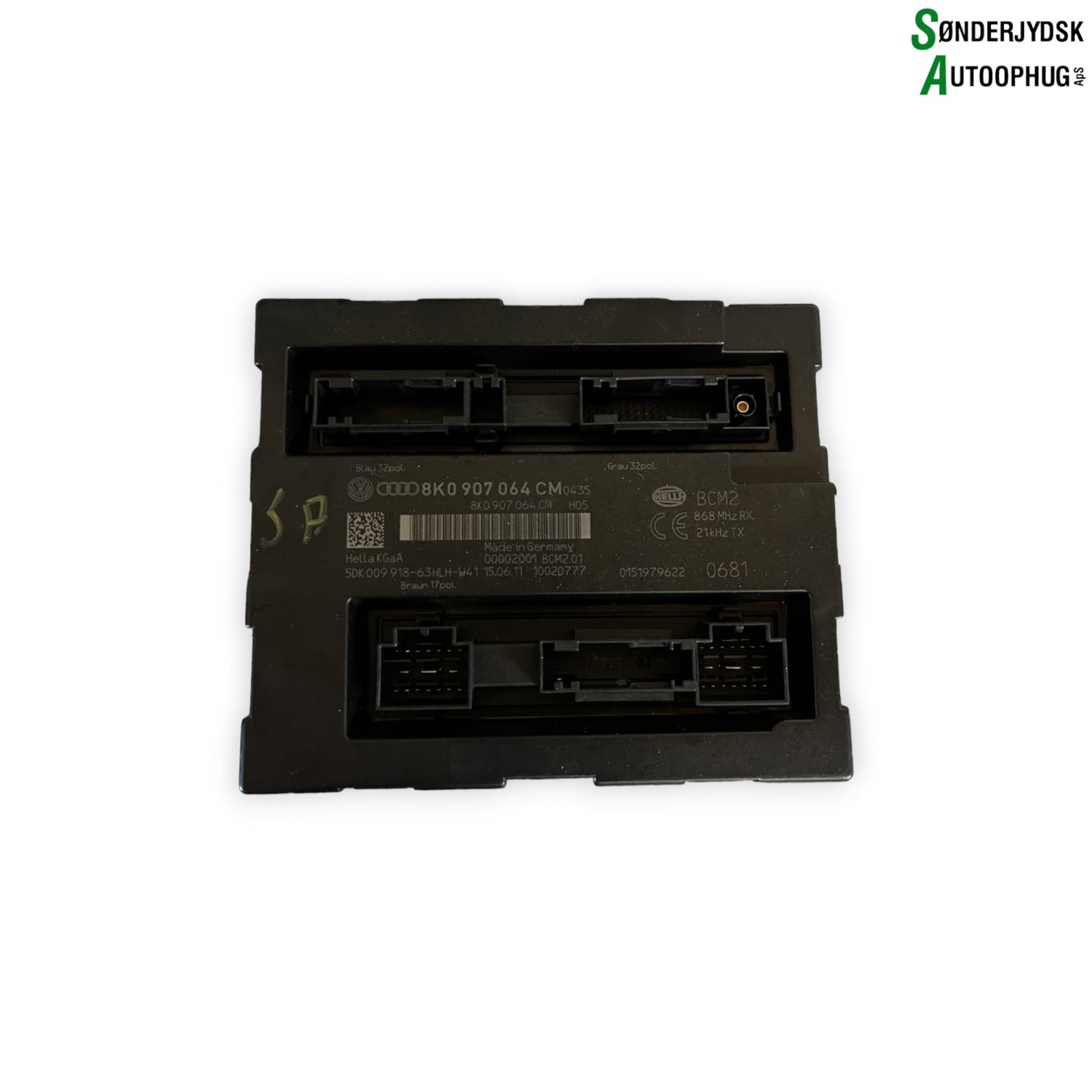 Audi A4 Bcm / Komfortkomputer Med OEM Nr. 8K0907064CM Fra Audi Ophugger