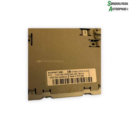 VW Polo 6R Radio M/Cd Med OEM Nr. 5M0035186AA Fra VW Ophugger