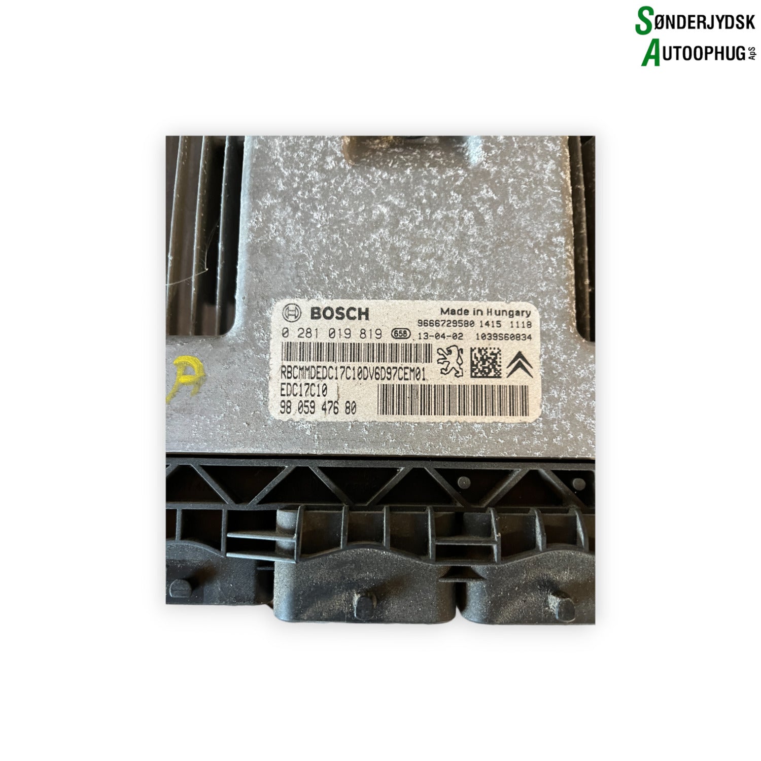 Citroen C3 Picasso Motorstyring - Motorstyreboks - Injection Elboks Med OEM Nr. 0281019819 Fra Citroen Ophugger