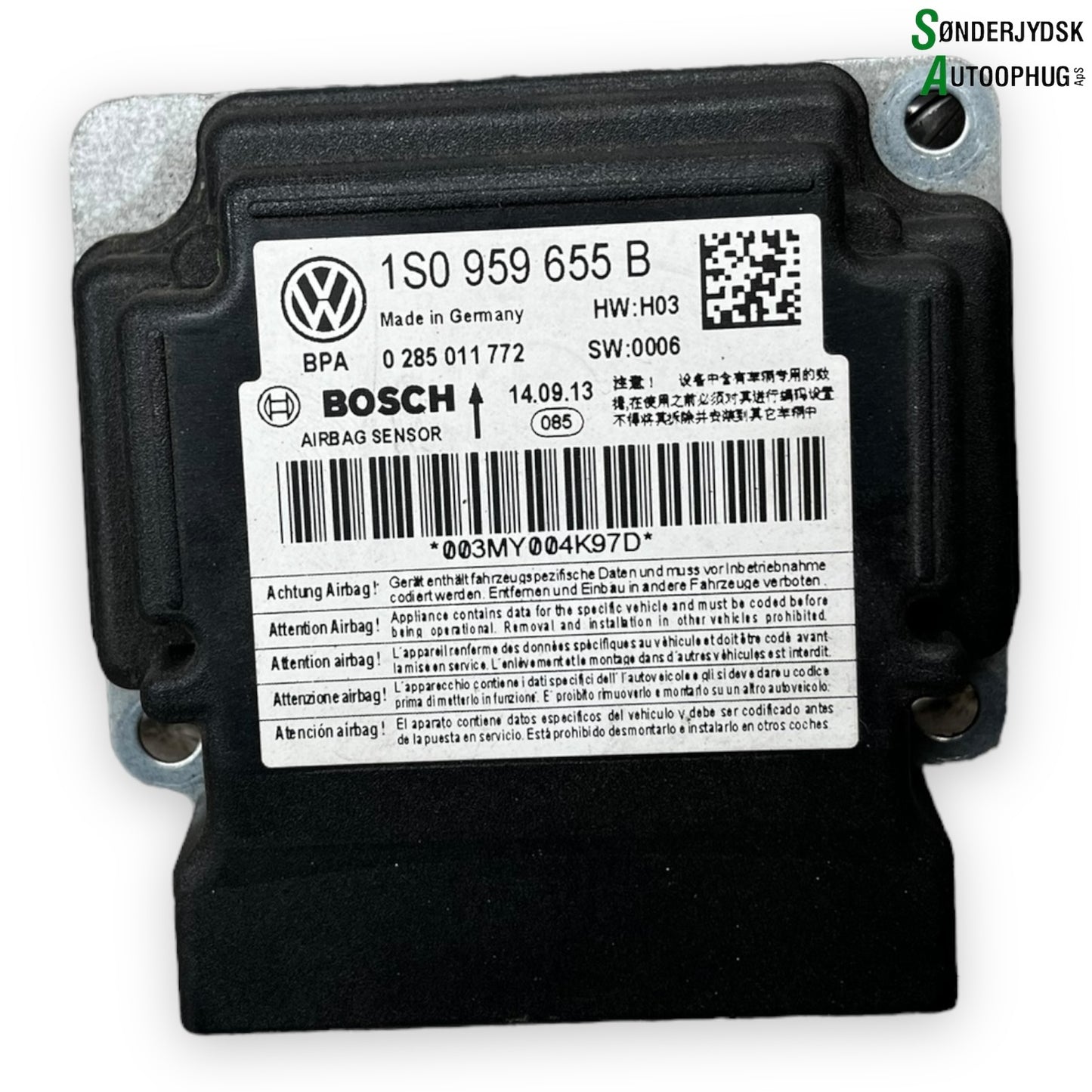 Seat Mii Airbag Elboks Med OEM Nr. 0285011772 Fra Seat Ophugger