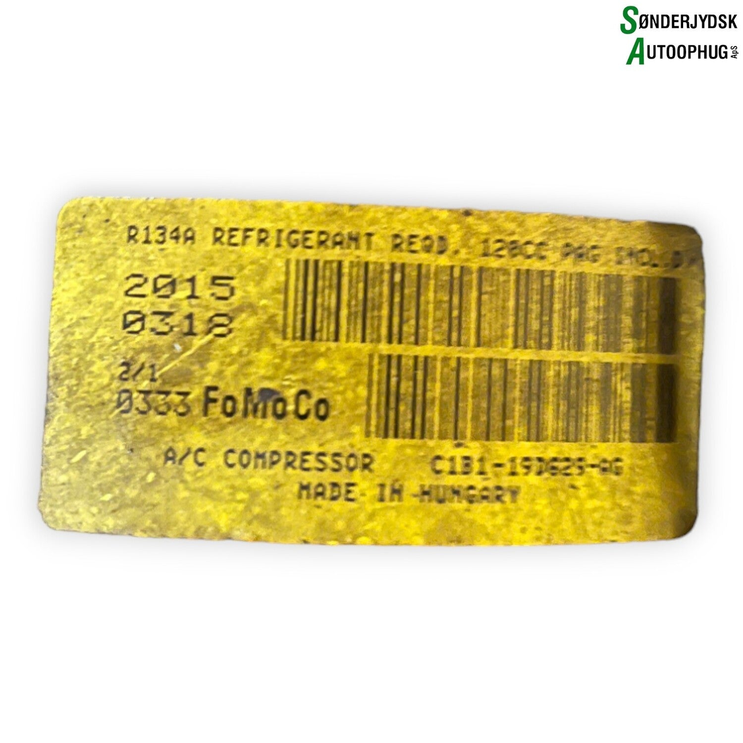 Ford Fiesta 7 Aircondition Pumpe Med OEM Nr. 2021124 Fra Ford Ophugger