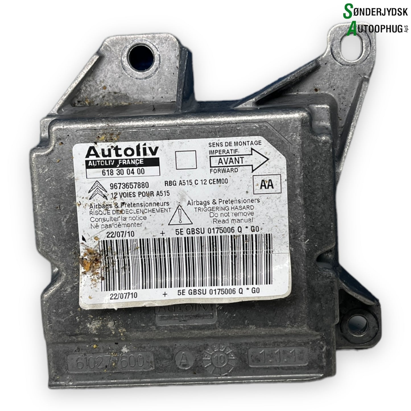 Citroen C3 II Airbag Elboks Med OEM Nr. 9673657880 Fra Citroen Ophugger