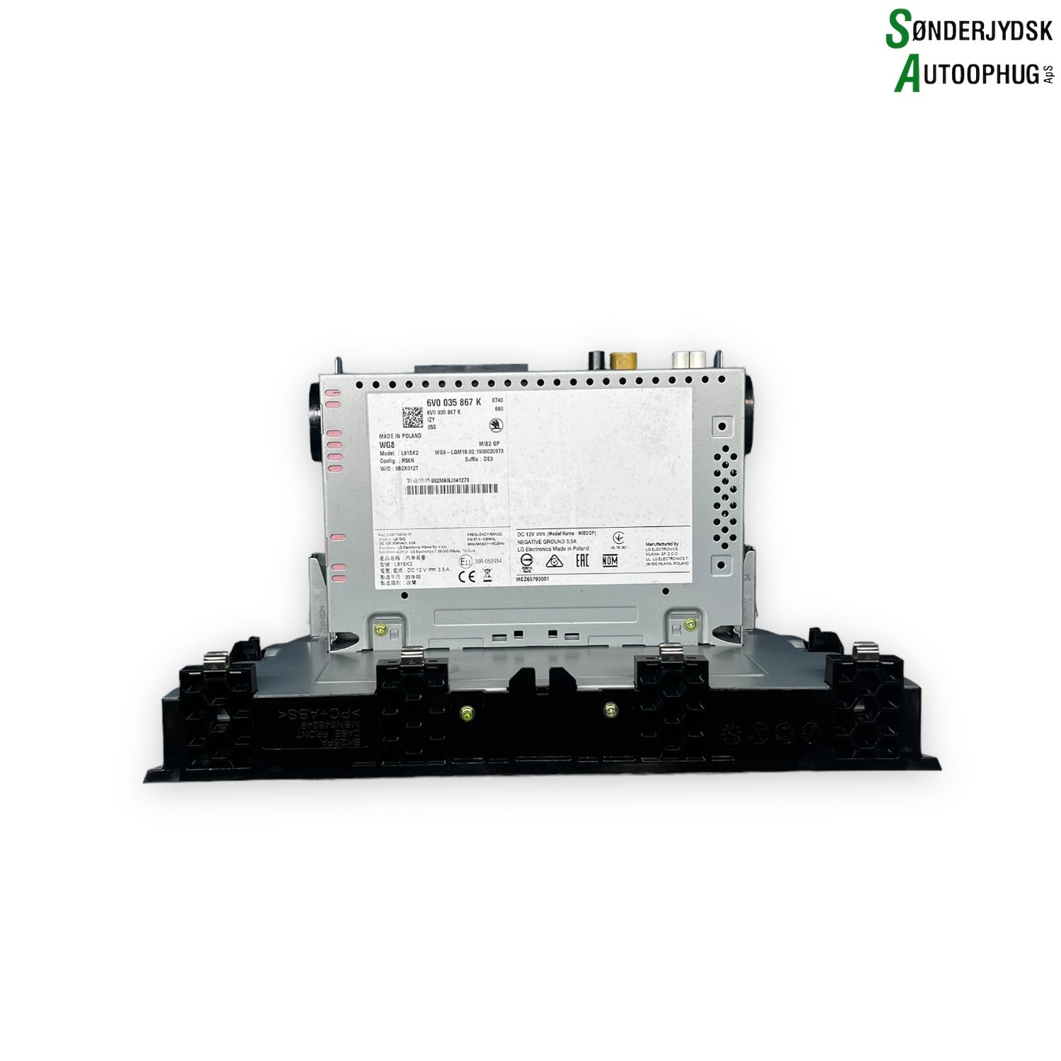 Skoda Fabia Radio M/Cd Med OEM Nr. 6V0035867K Fra Skoda Ophugger