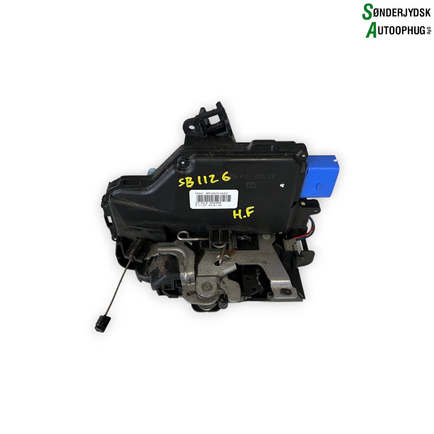 Skoda Octavia Dørlås Med OEM Nr. 3D1837016AC Fra Skoda Ophugger