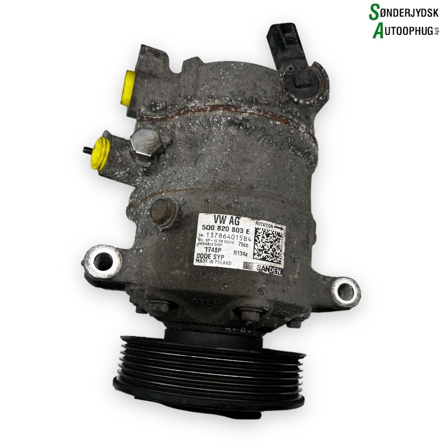 Skoda Fabia Aircondition Pumpe Med OEM Nr. 5Q0820803K Fra Skoda Ophugger