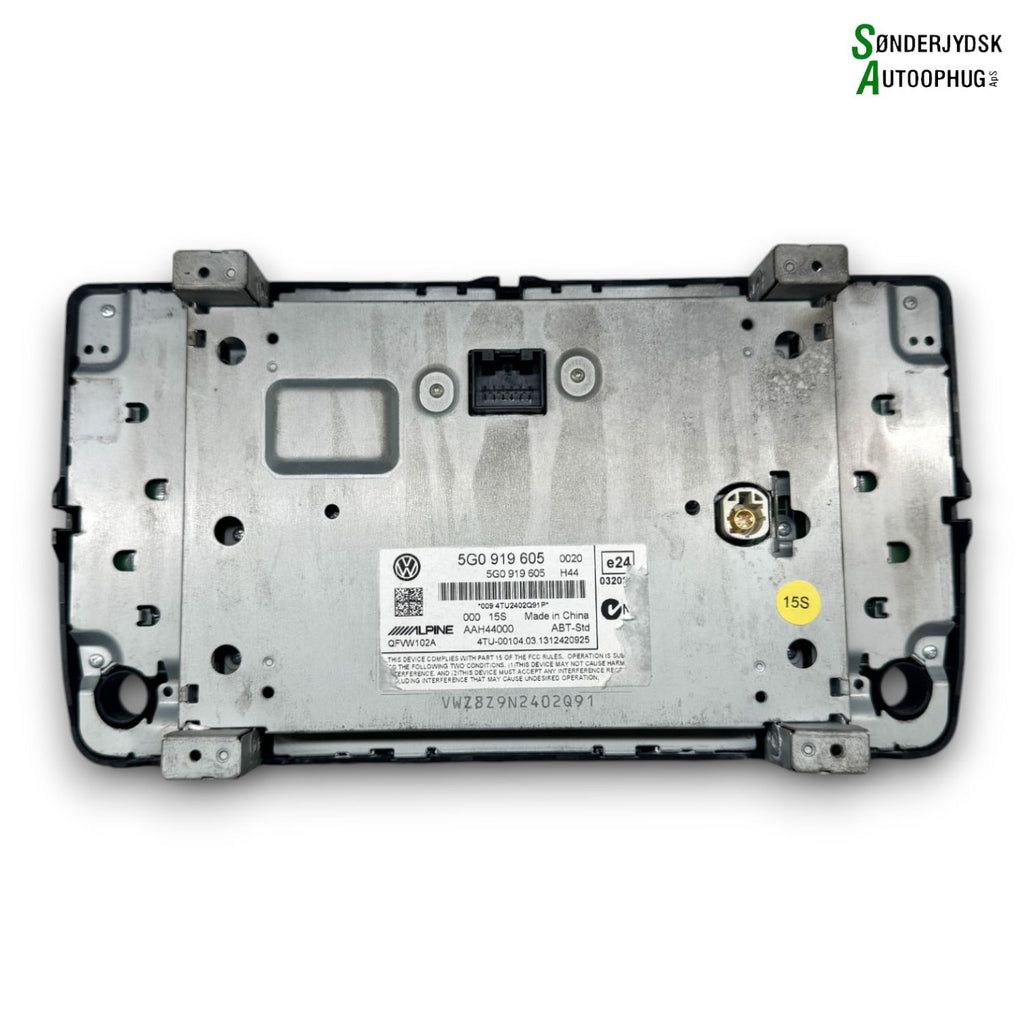VW Golf 7 Au Radio, Multi Display Med OEM Nr. 5G0919605 Fra VW Ophugger