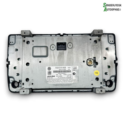 VW Golf 7 AU Radio, Multi Display Med OEM Nr. 5G0919605 Fra VW Ophugger