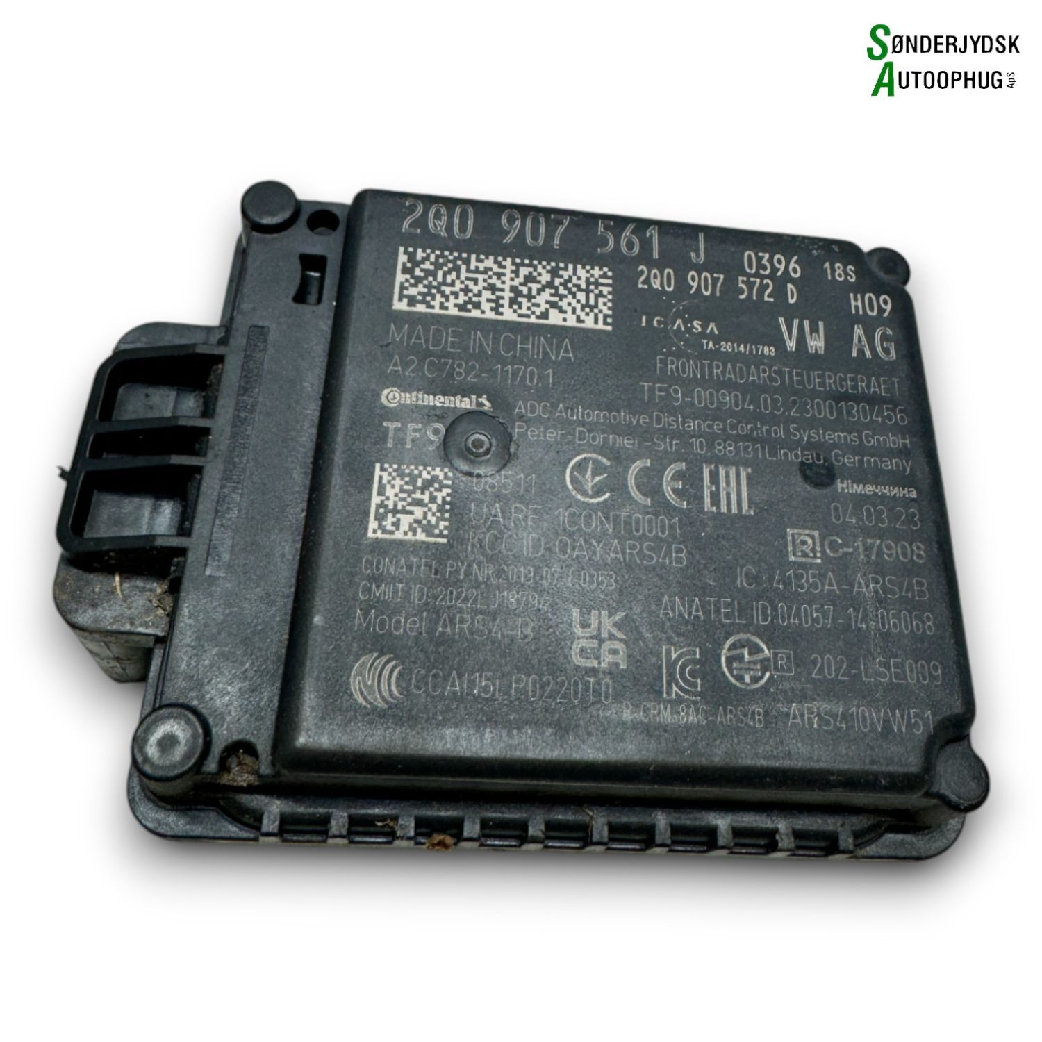 VW Touran 5T Radar Med OEM Nr. 2Q0907572D Fra VW Ophugger