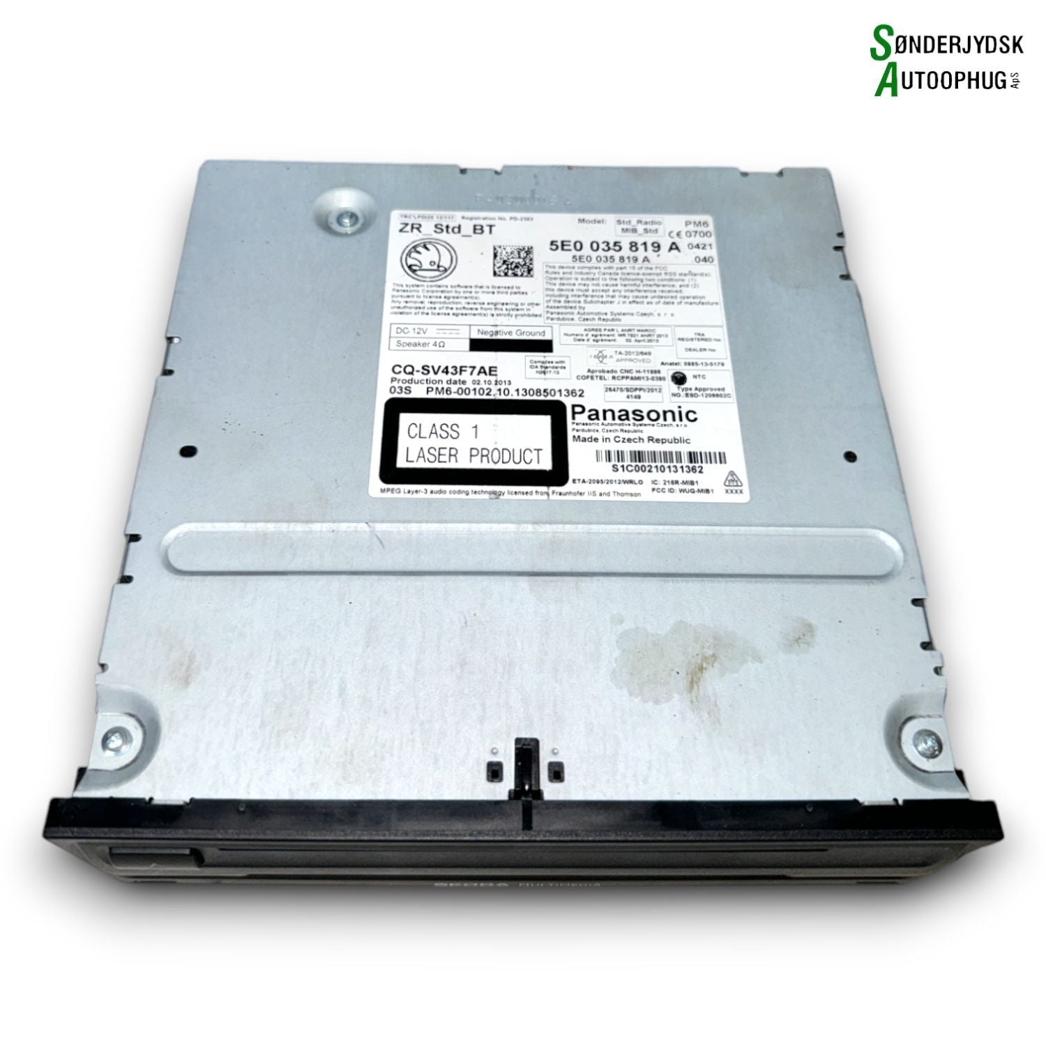 Skoda Octavia Radio M/Cd Med OEM Nr. 5E0035819A Fra Skoda Ophugger