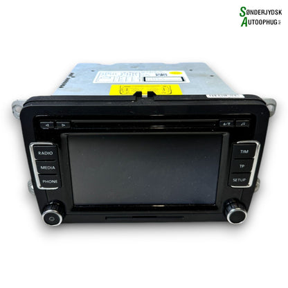 VW Polo 6R Radio M/Cd Med OEM Nr. 3C8035195 Fra VW Ophugger