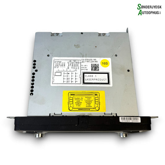 VW Polo 6R Radio M/Cd Med OEM Nr. 3C8035195 Fra VW Ophugger