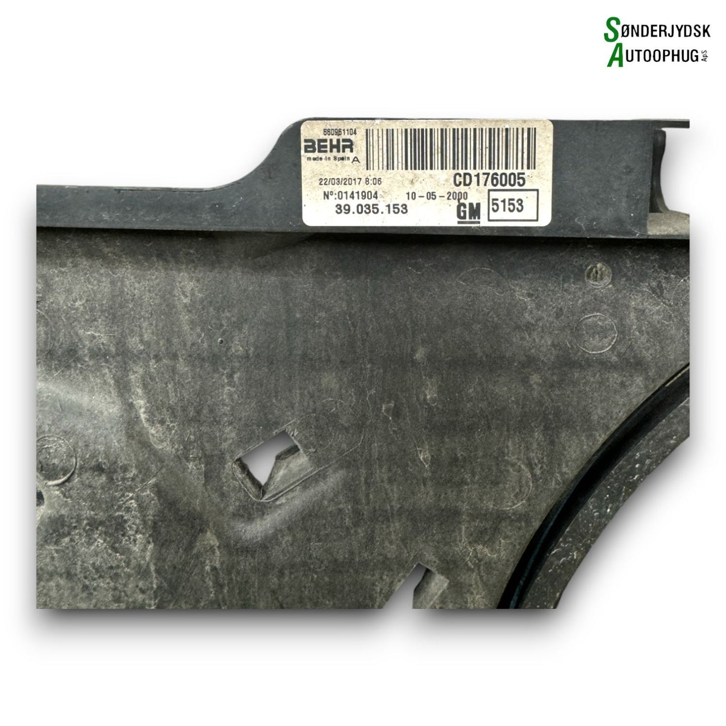 Opel Corsa E Kølerblæser El Med OEM Nr. 13450416 Fra Opel Ophugger