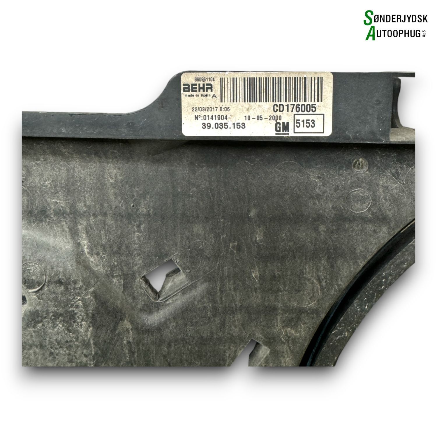 Opel Corsa E Kølerblæser El Med OEM Nr. 13450418 Fra Opel Ophugger