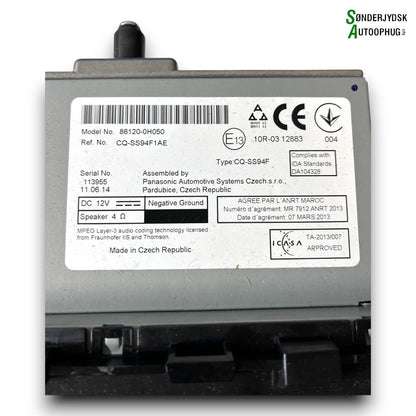 Peugeot 108 Radio M/Cd Med OEM Nr. 861200H050 Fra Peugeot Ophugger